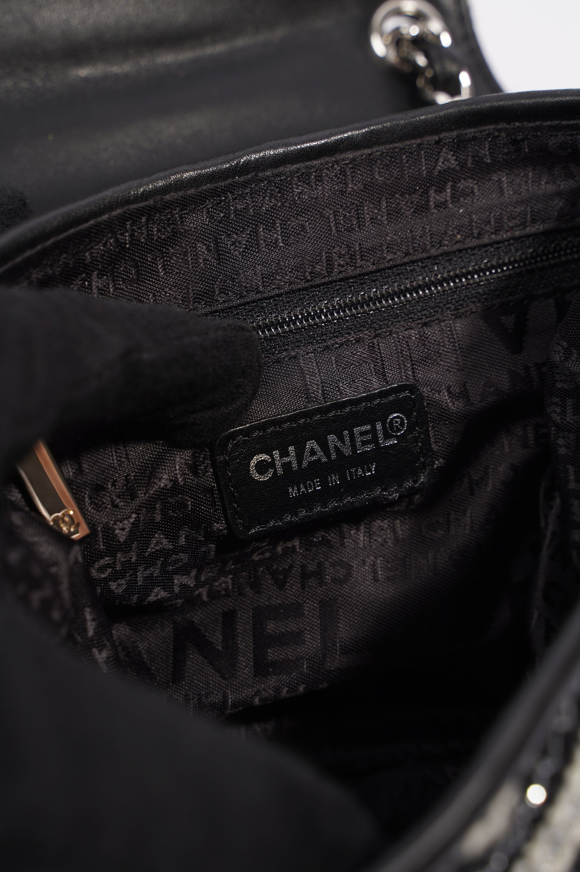 Chanel Womens Chevron Tweed Multi