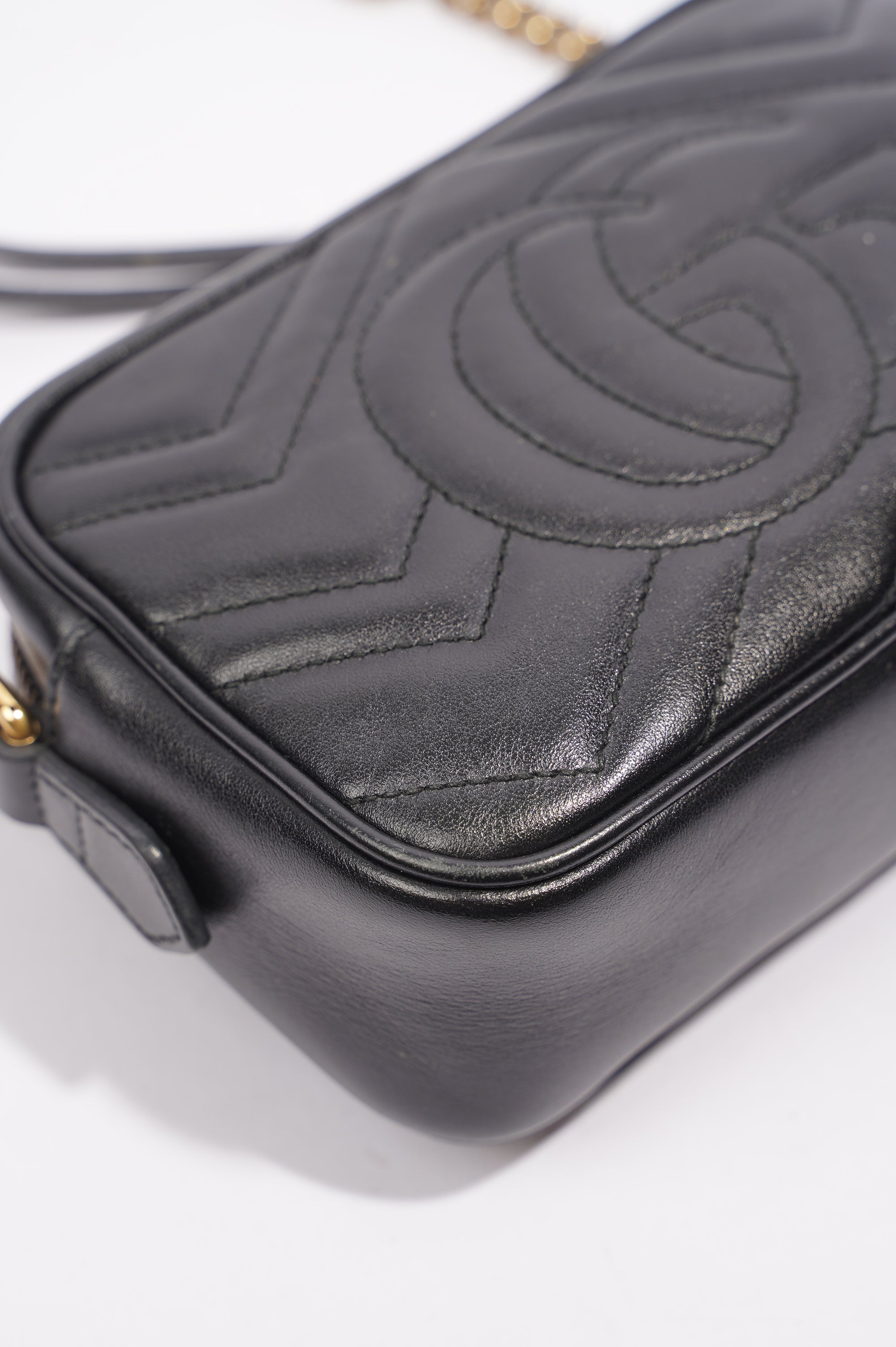 Gucci Womens GG Marmont Black Mini