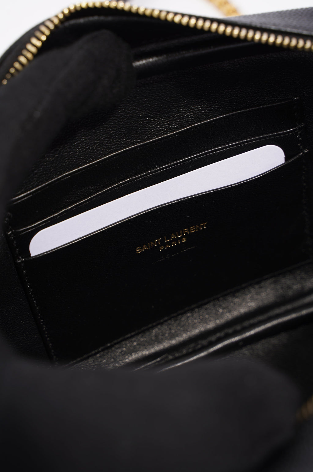 Saint Laurent Womens Lou Mini Bag Black / Gold