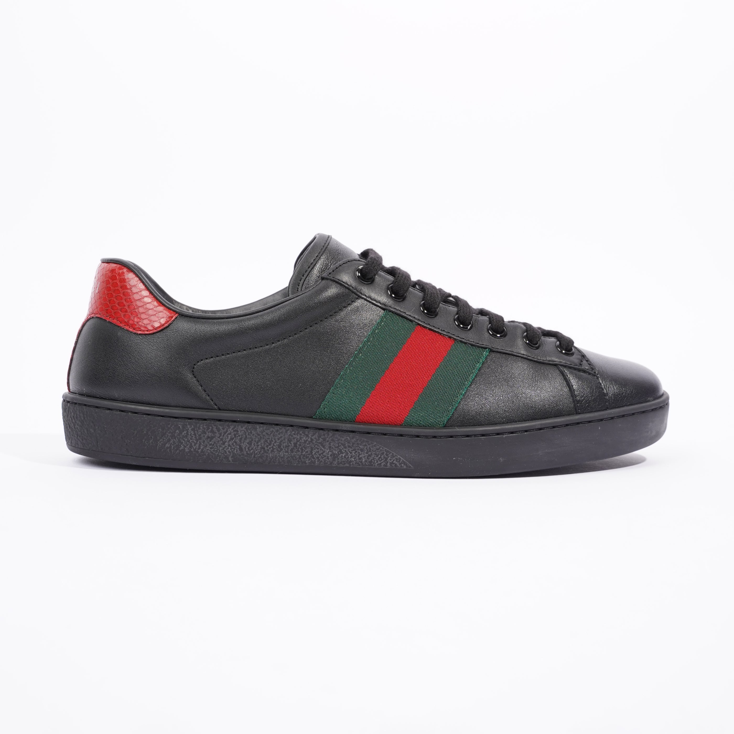 Gucci Mens Ace Black / Green / Red EU 42 / UK 8