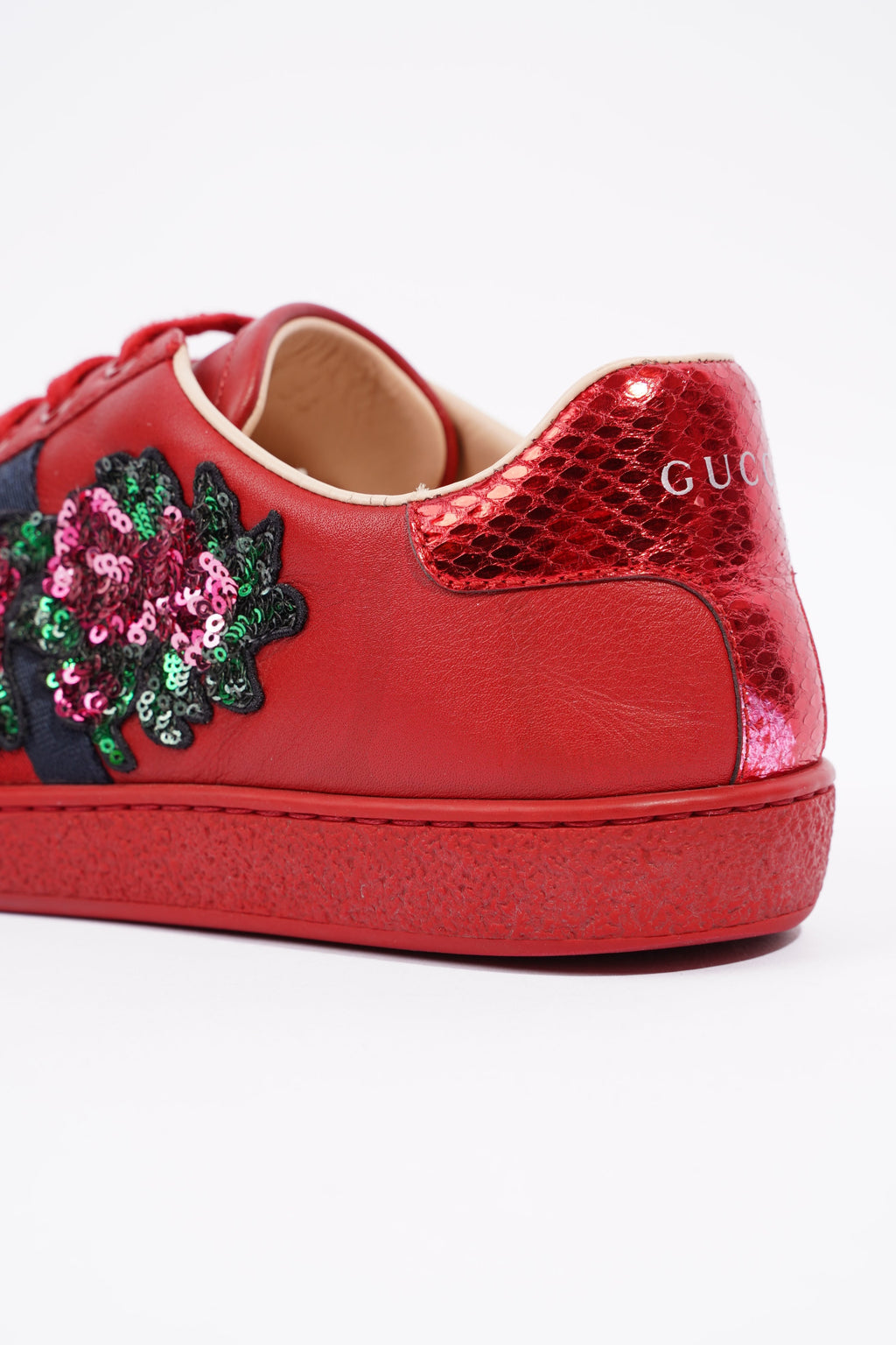 Gucci Ace Low Red / Blue Tab EU 36 / UK 3