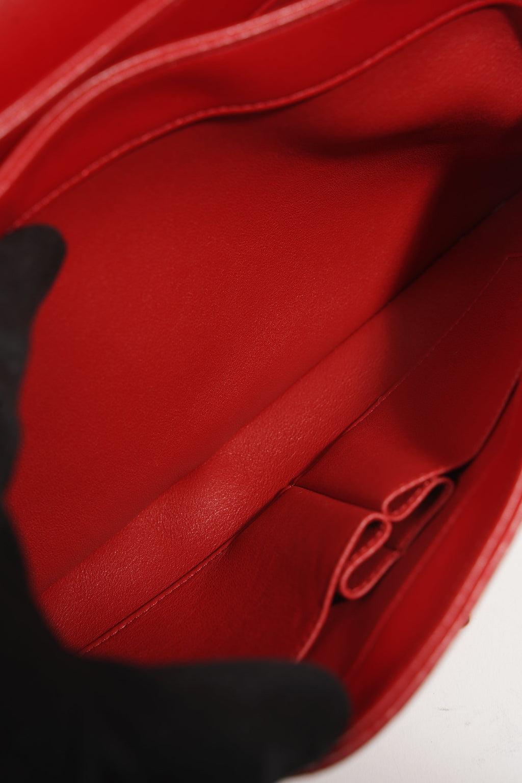 Chanel Womens Trendy Flap Bag Red Large