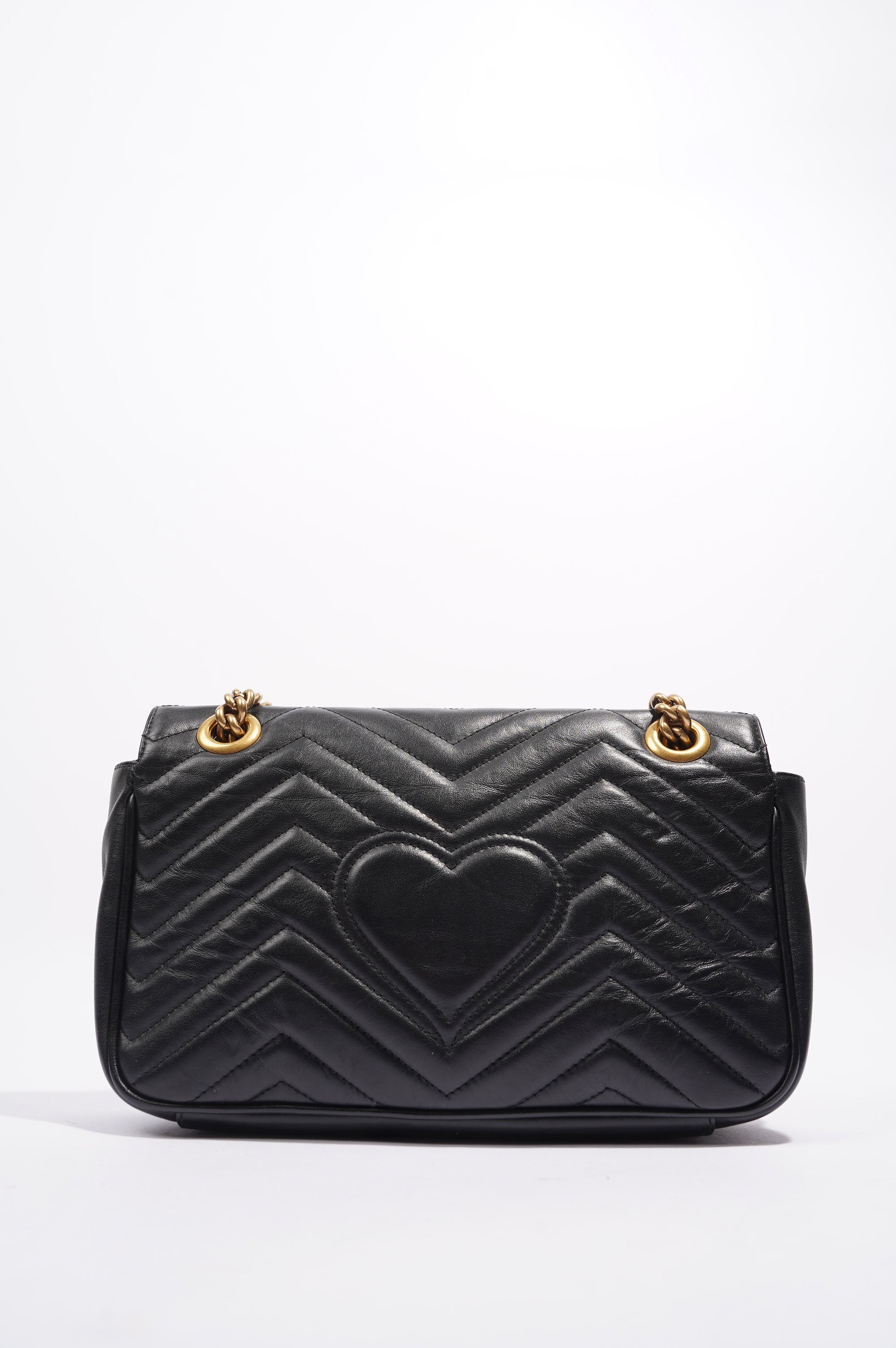 Gucci GG Marmont Flap Black Leather Small