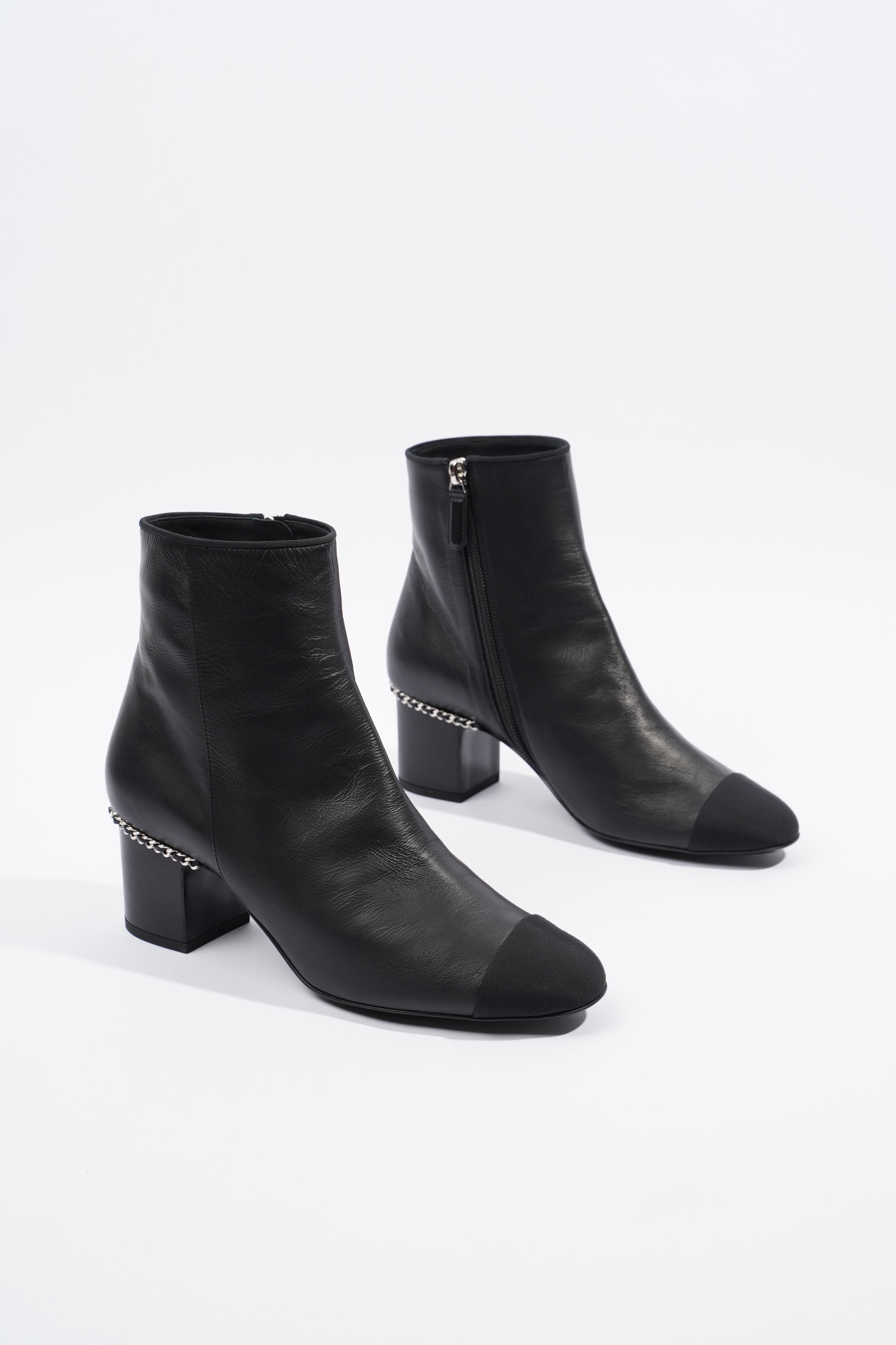 Chanel Leather Ankle Boot Black EU 38.5 / UK 5.5