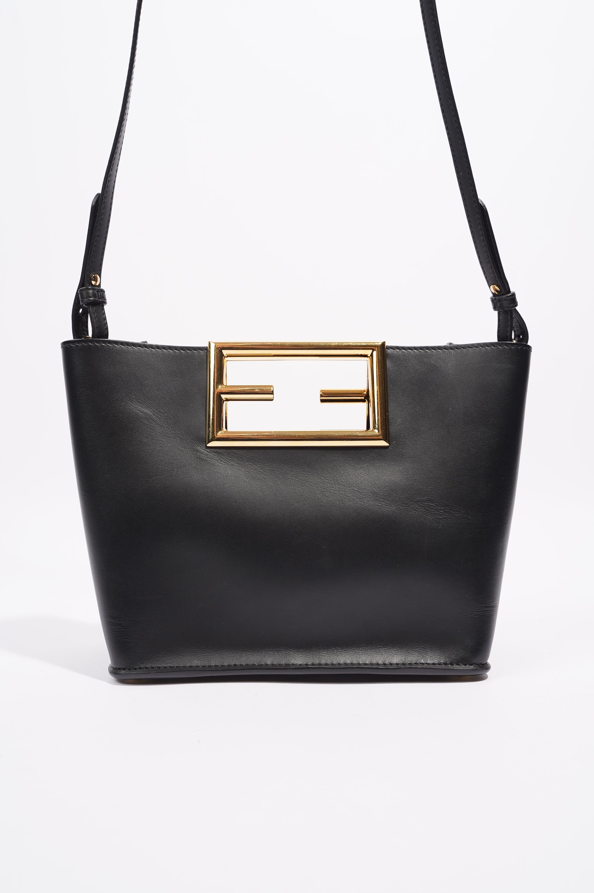 Fendi Way Tote Black Leather Small