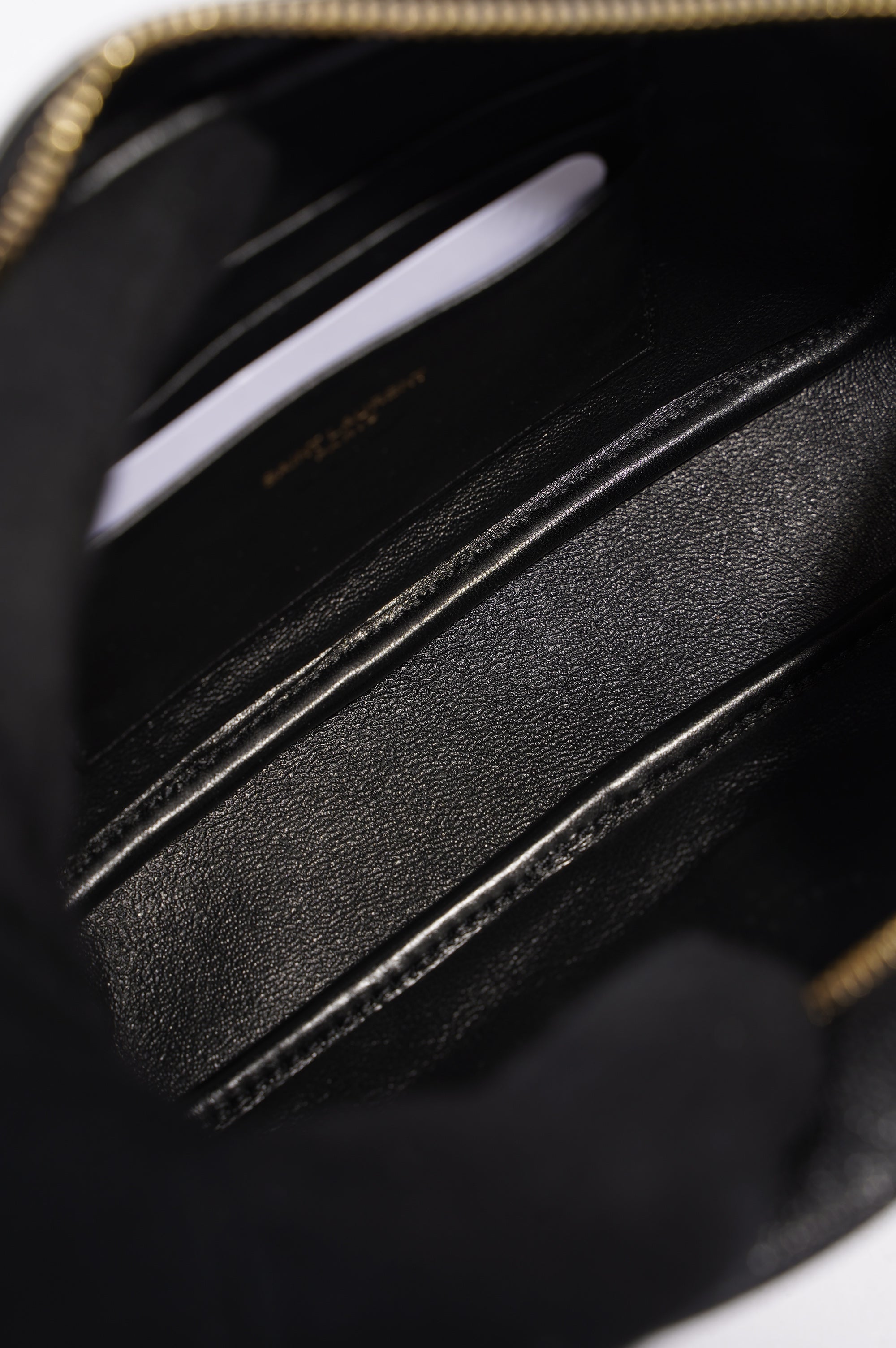 Saint Laurent Womens Lou Mini Bag Black / Gold