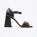 Gucci Womens Sandal With Horsebit Black / Gold EU 37.5 / UK 4.5