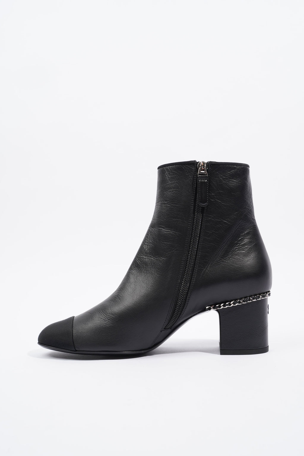 Chanel Leather Ankle Boot Black EU 38.5 / UK 5.5