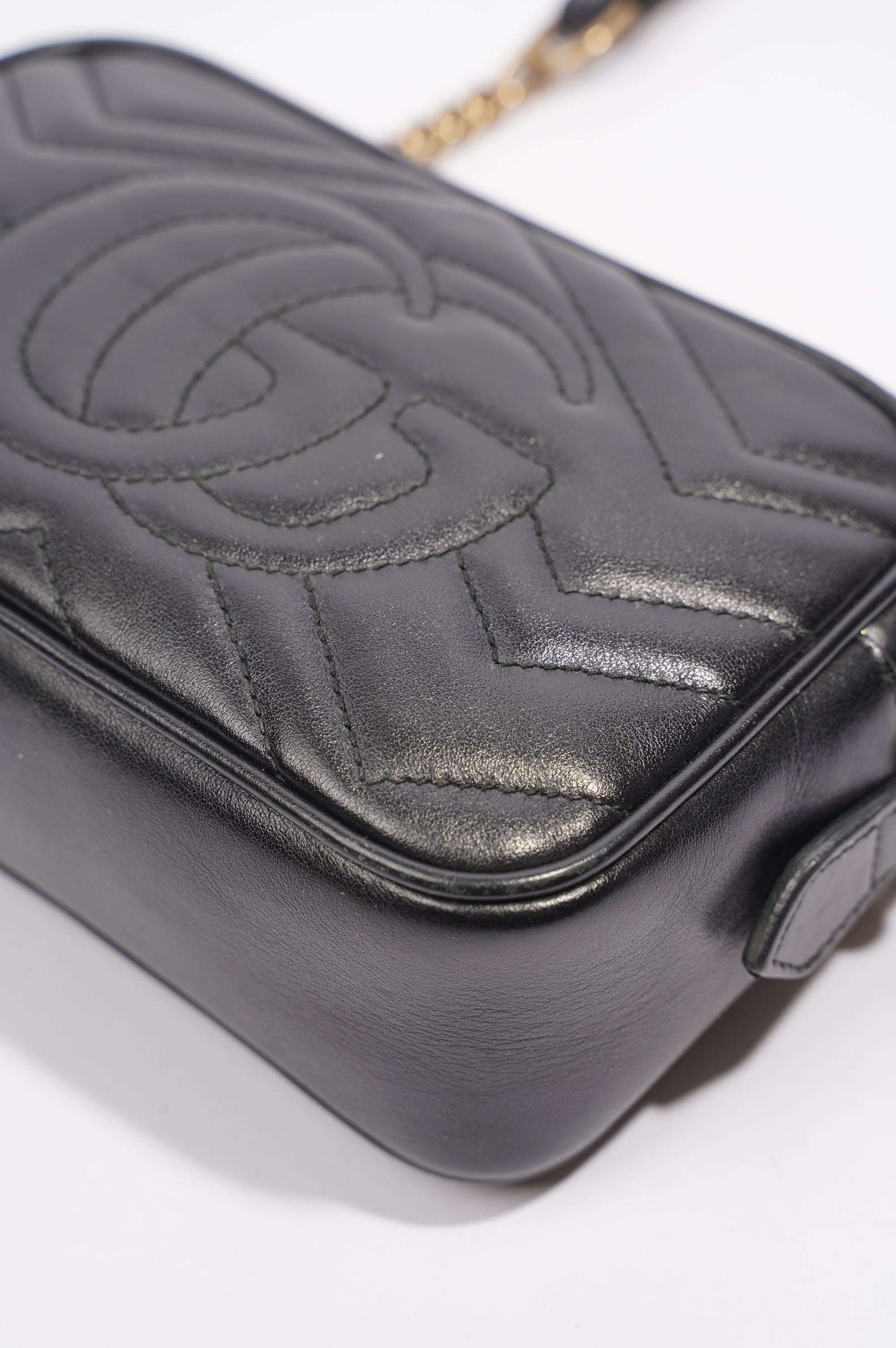 Gucci Womens GG Marmont Black Mini