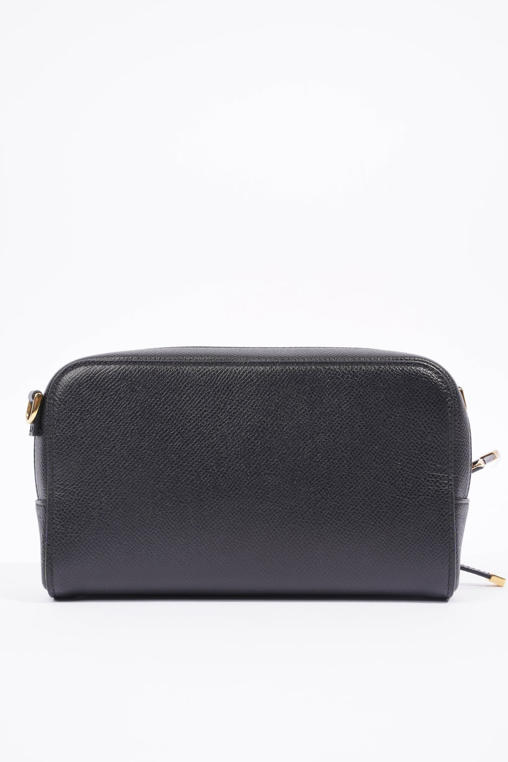 Christian Dior Womens Caro Double Pouch Black Leather