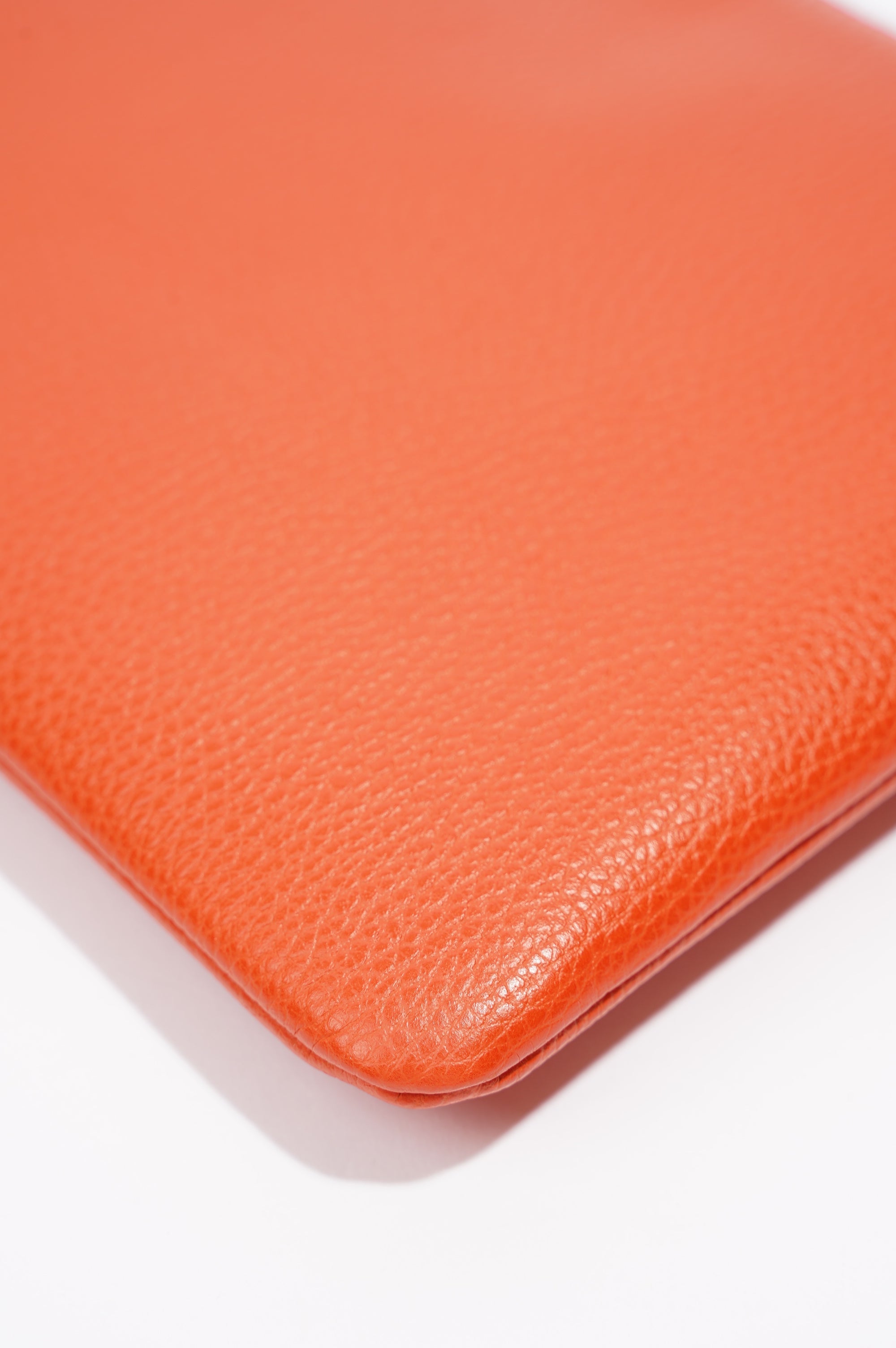 Gucci Clutch Bag Bamboo Burnt Orange Leather