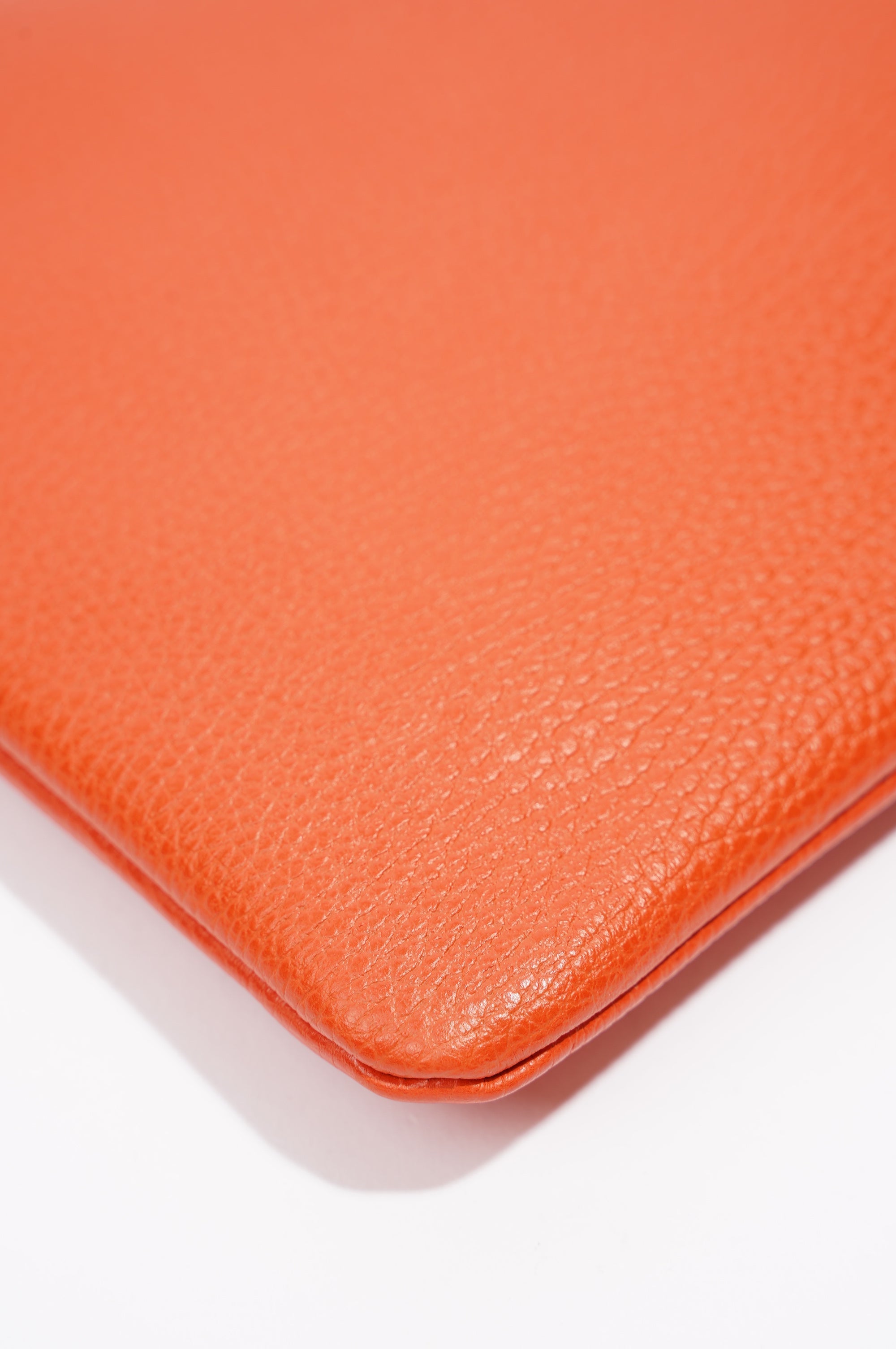 Gucci Clutch Bag Bamboo Burnt Orange Leather