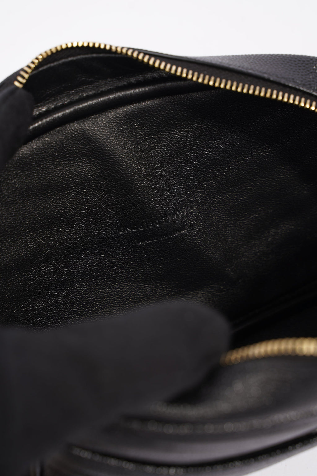 Saint Laurent Womens Lou Mini Bag Black / Gold