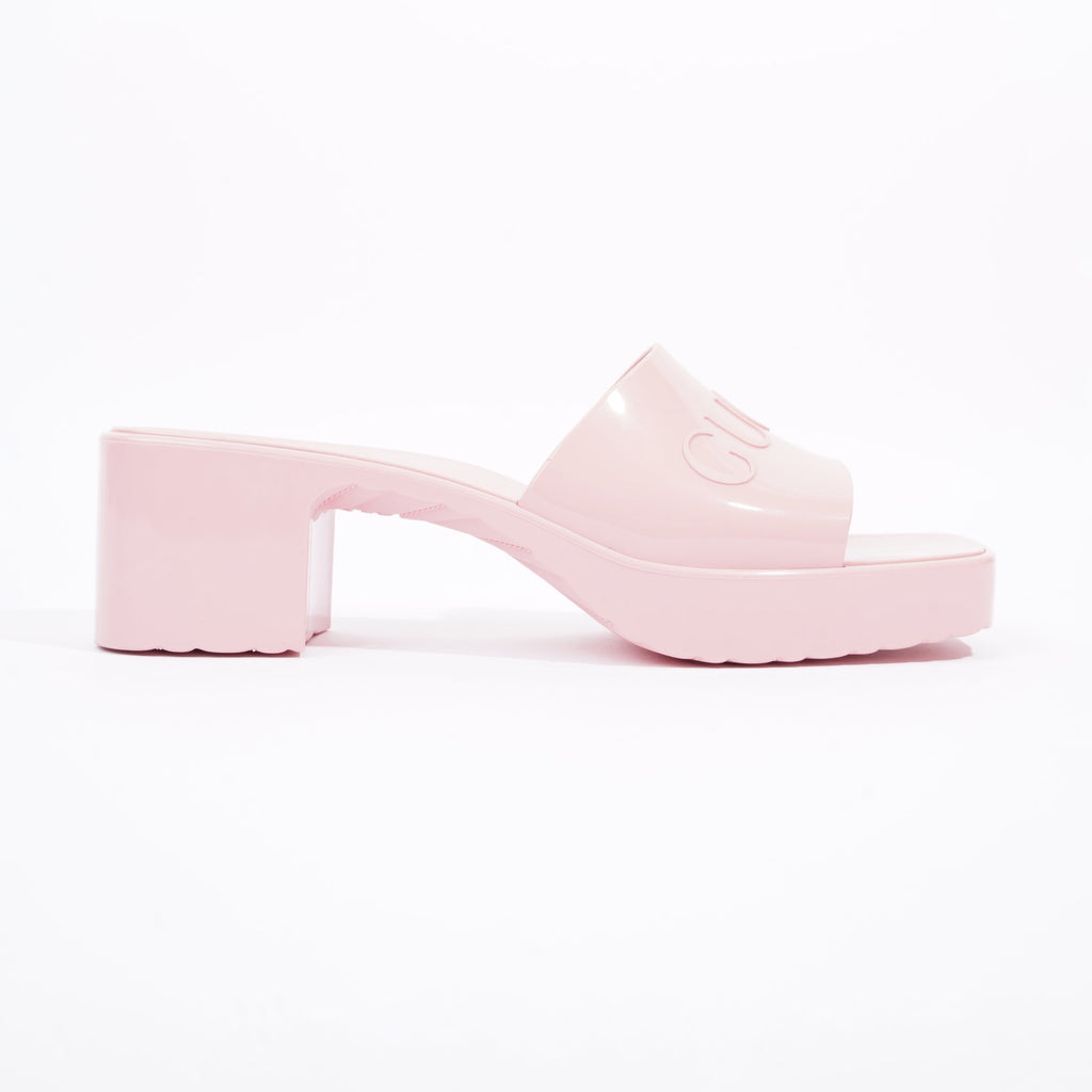 Gucci Womens Rubber Slide Sandal Pink EU 41 / UK 8