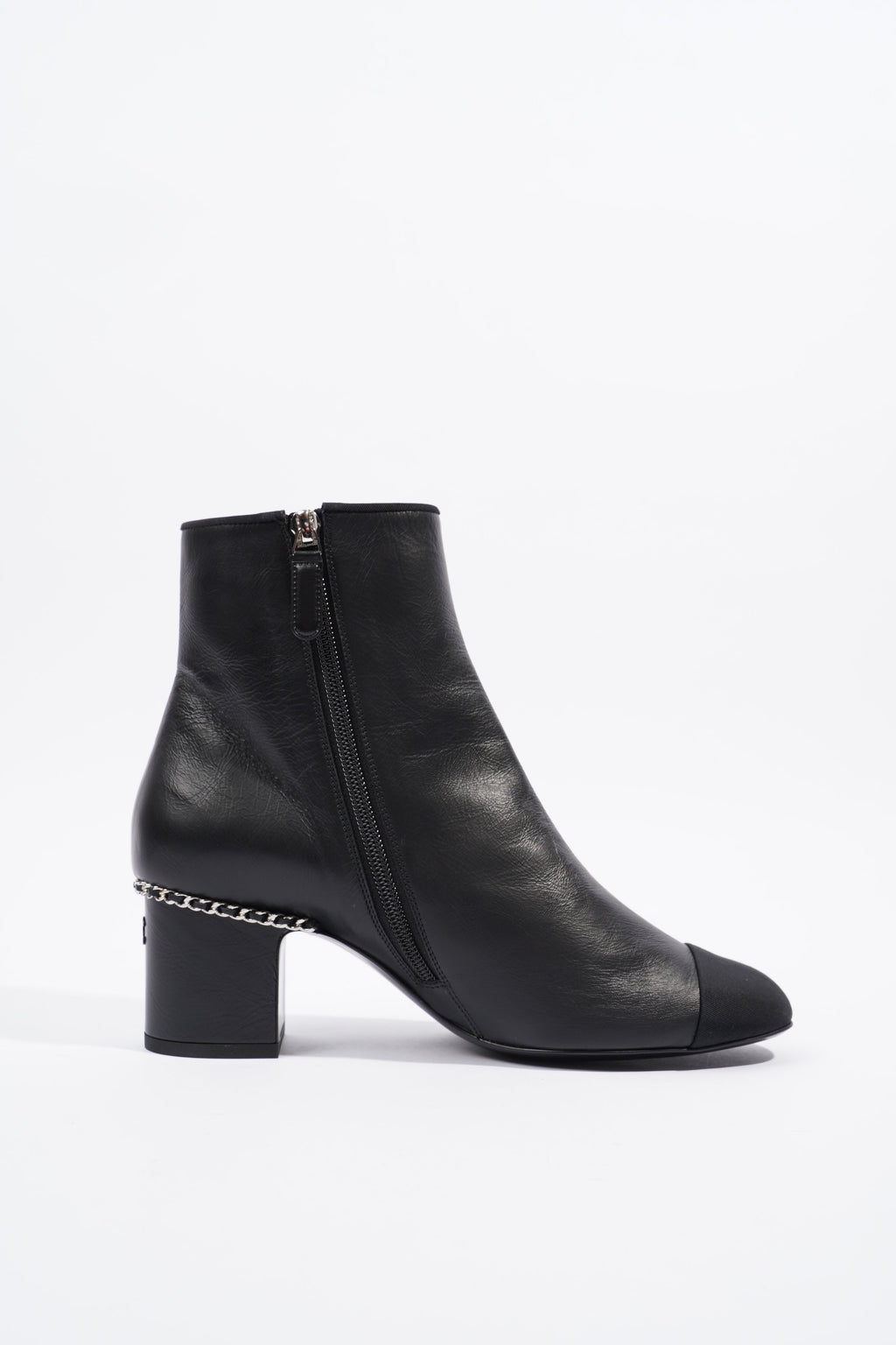 Chanel Leather Ankle Boot Black EU 38.5 / UK 5.5