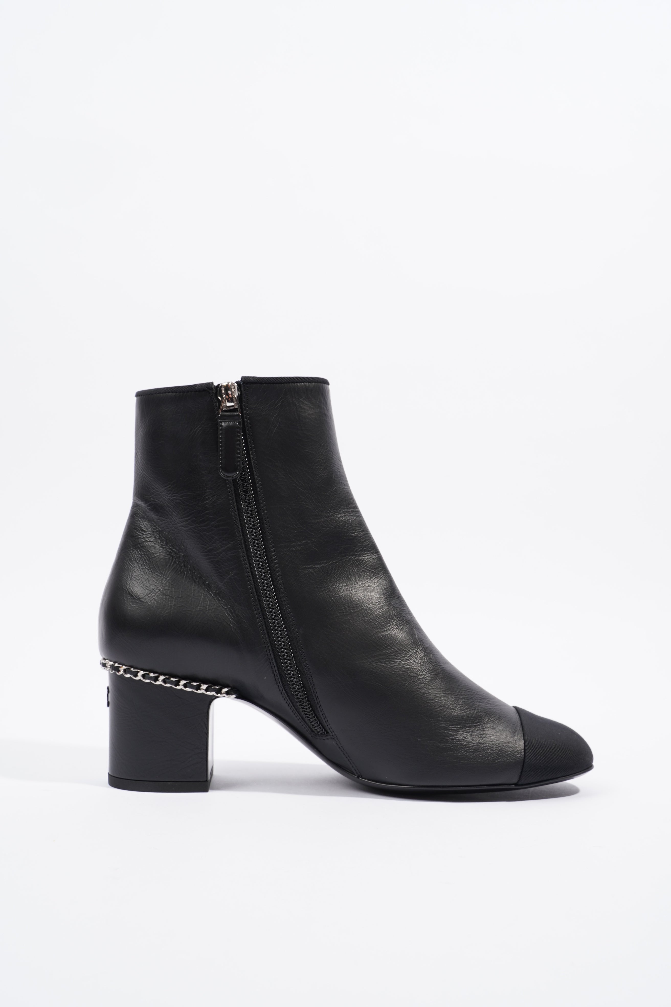 Chanel Leather Ankle Boot Black EU 38.5 / UK 5.5