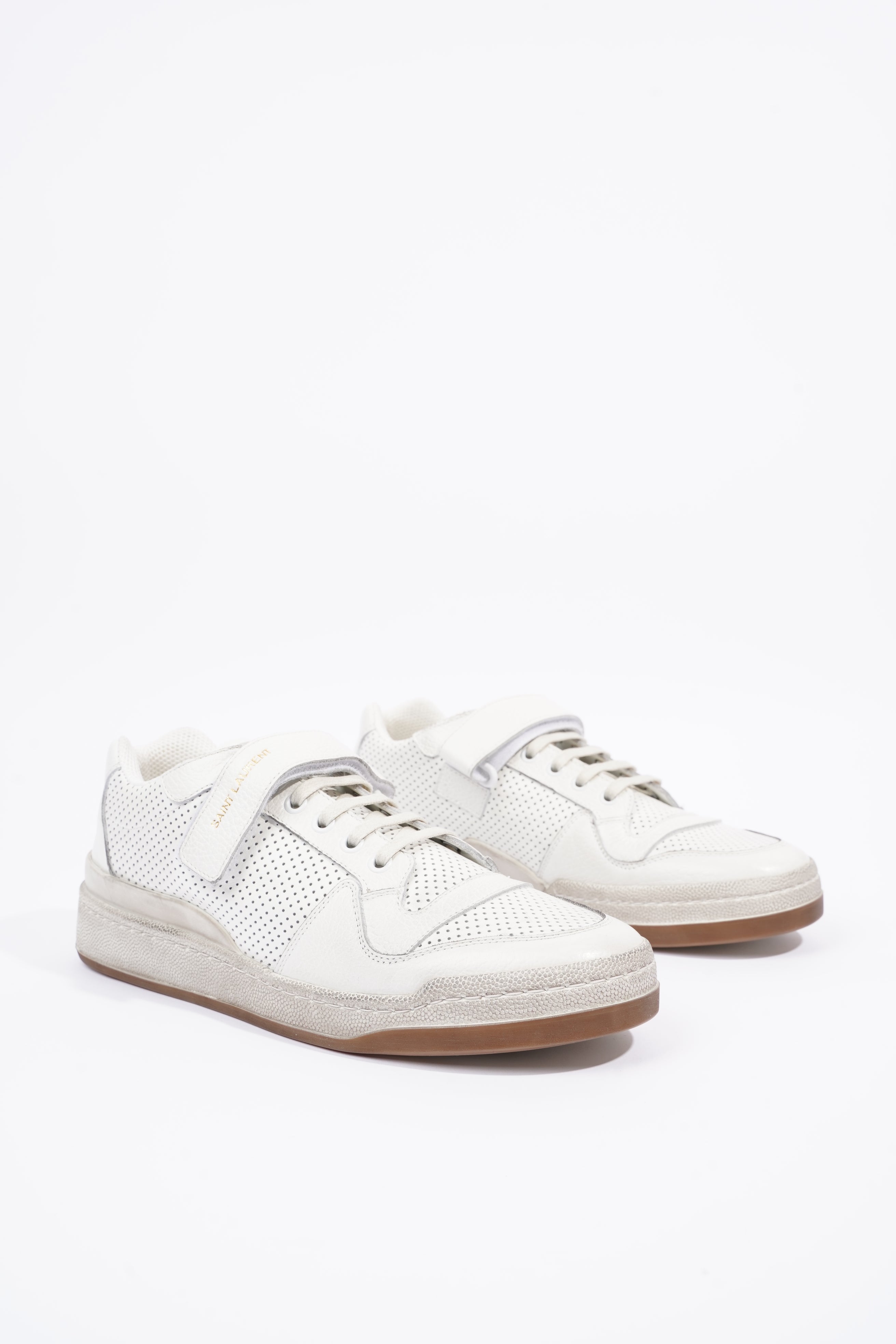 Saint Laurent Womens SL24 Low Top Sneaker White EU 41 / UK 8