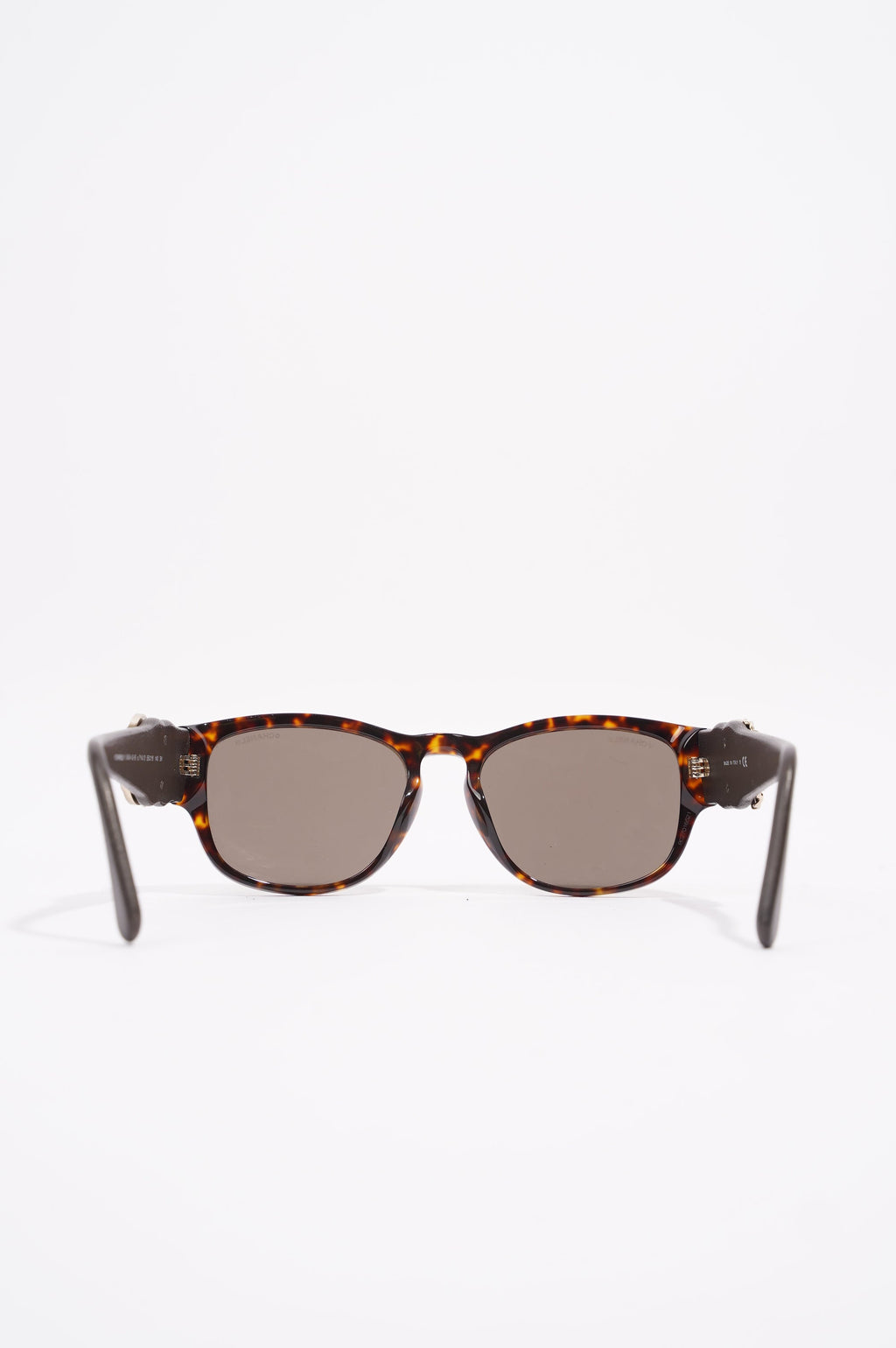 Chanel Womens CC Rectangular Sunglasses Brown Acetate 140