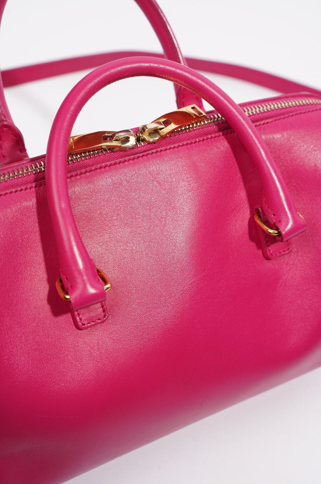 Saint Laurent Womens Duffle Bag Pink Leather Baby