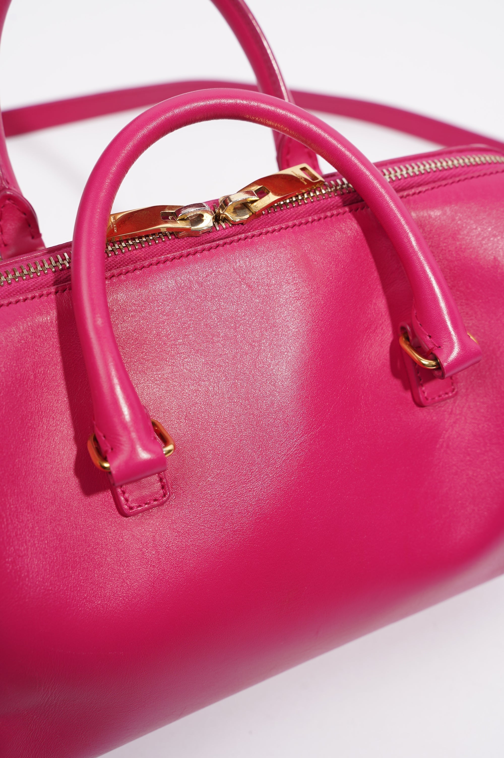 Saint Laurent Womens Duffle Bag Pink Leather Baby