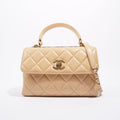 Chanel Womens Trendy Flap Bag Biscuit Lambskin Small