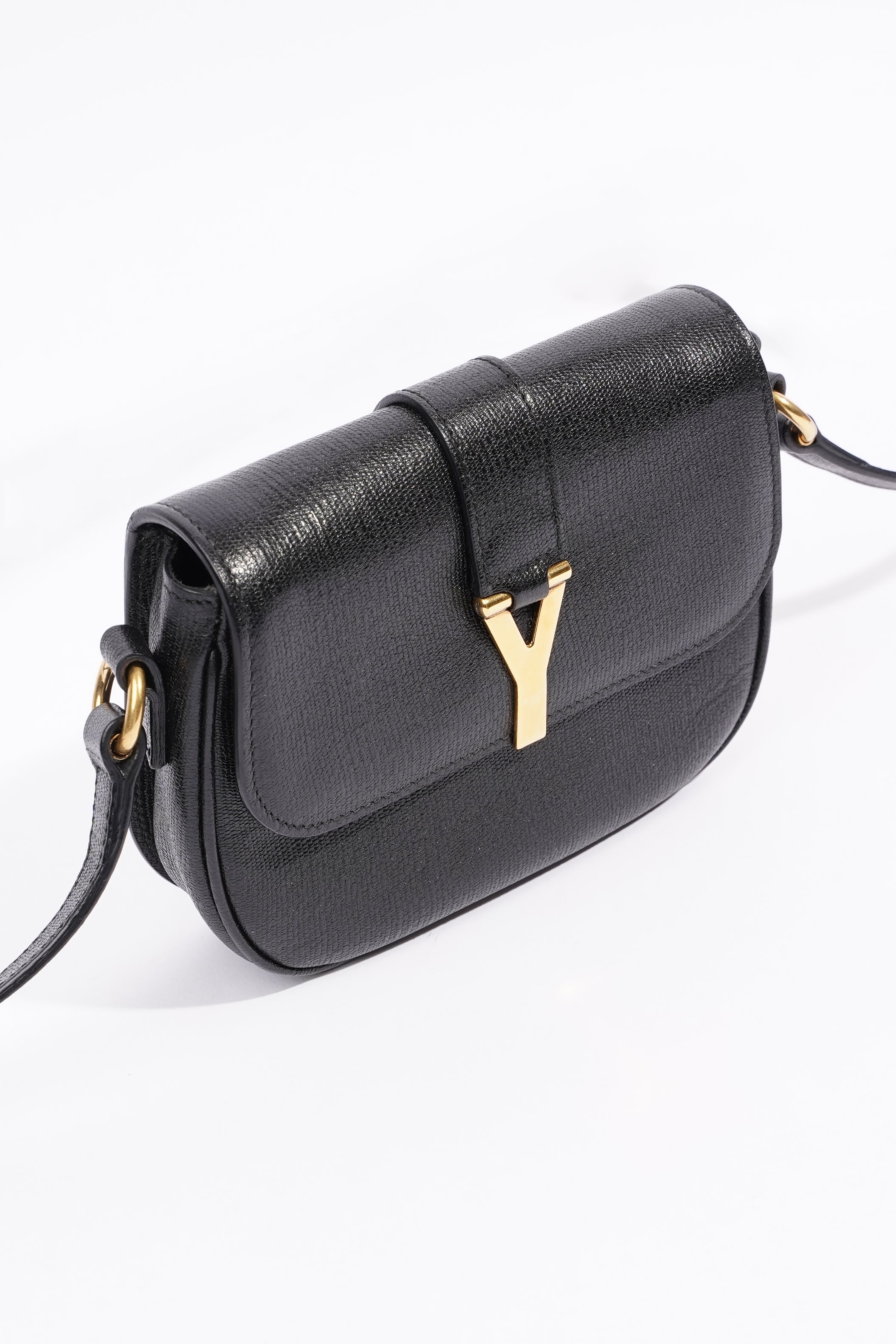 Saint Laurent Chyc Crossbody Bag Black Leather