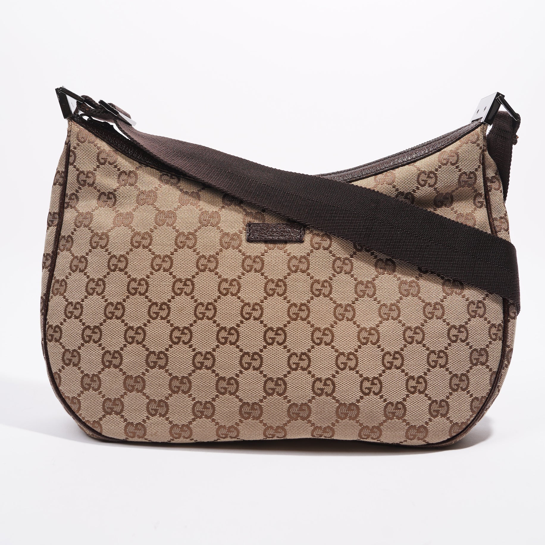 Gucci Canvas Shoulder Bag Beige