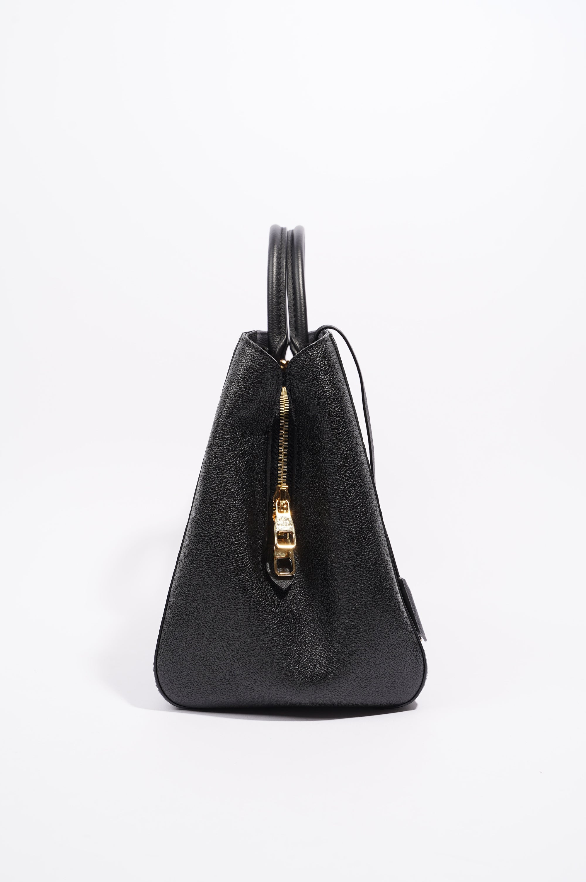 Louis Vuitton Womens Montaigne Black Empreinte Leather MM