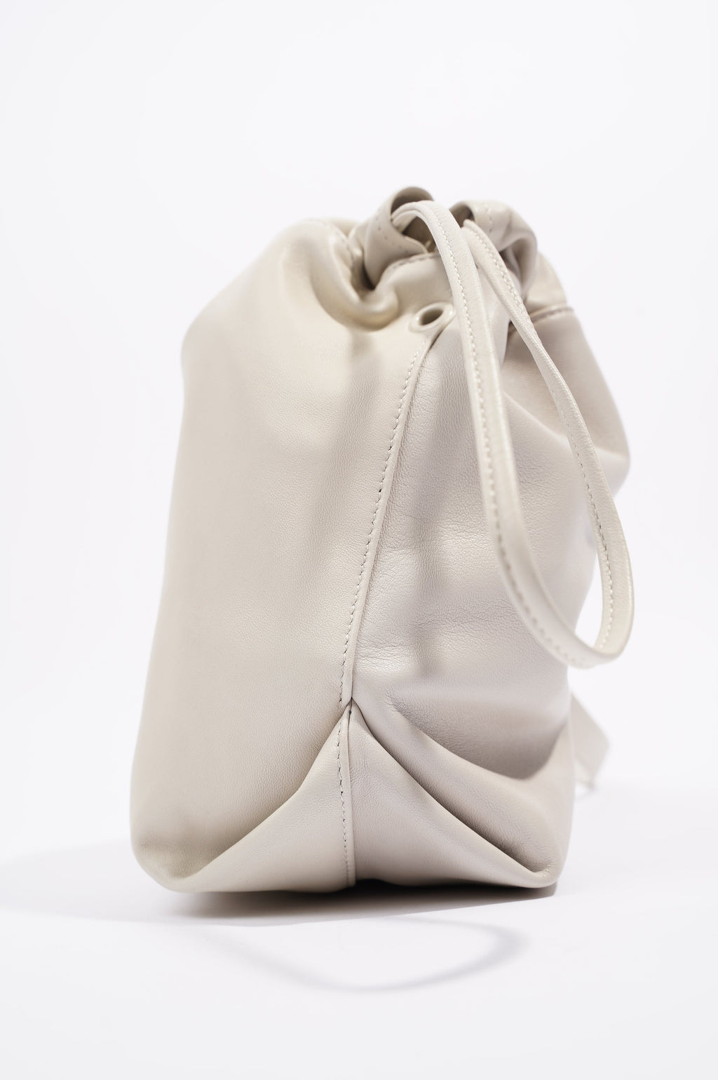 Saint Laurent Womens Teddy Leather Crossbody Beige