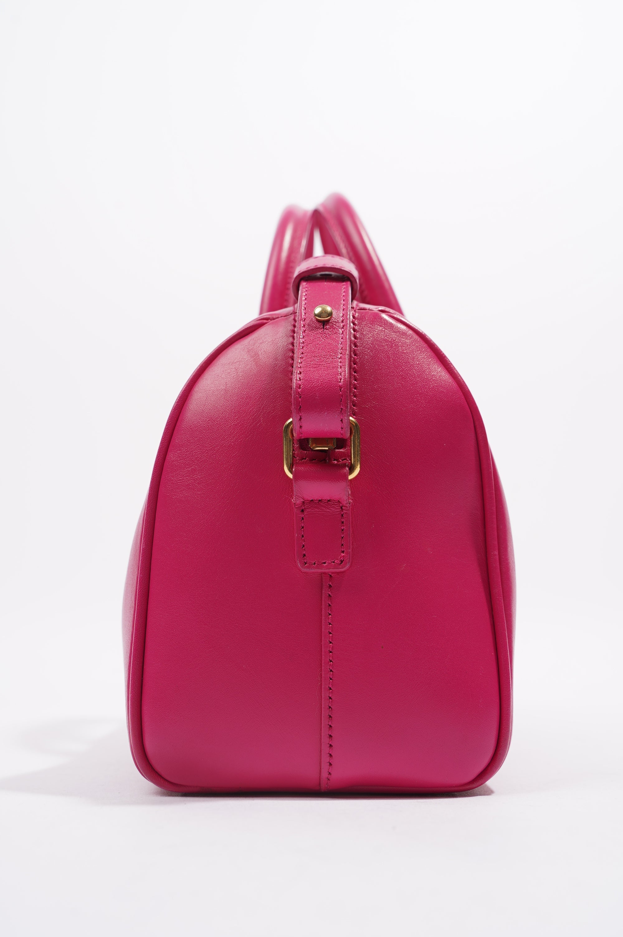 Saint Laurent Womens Duffle Bag Pink Leather Baby