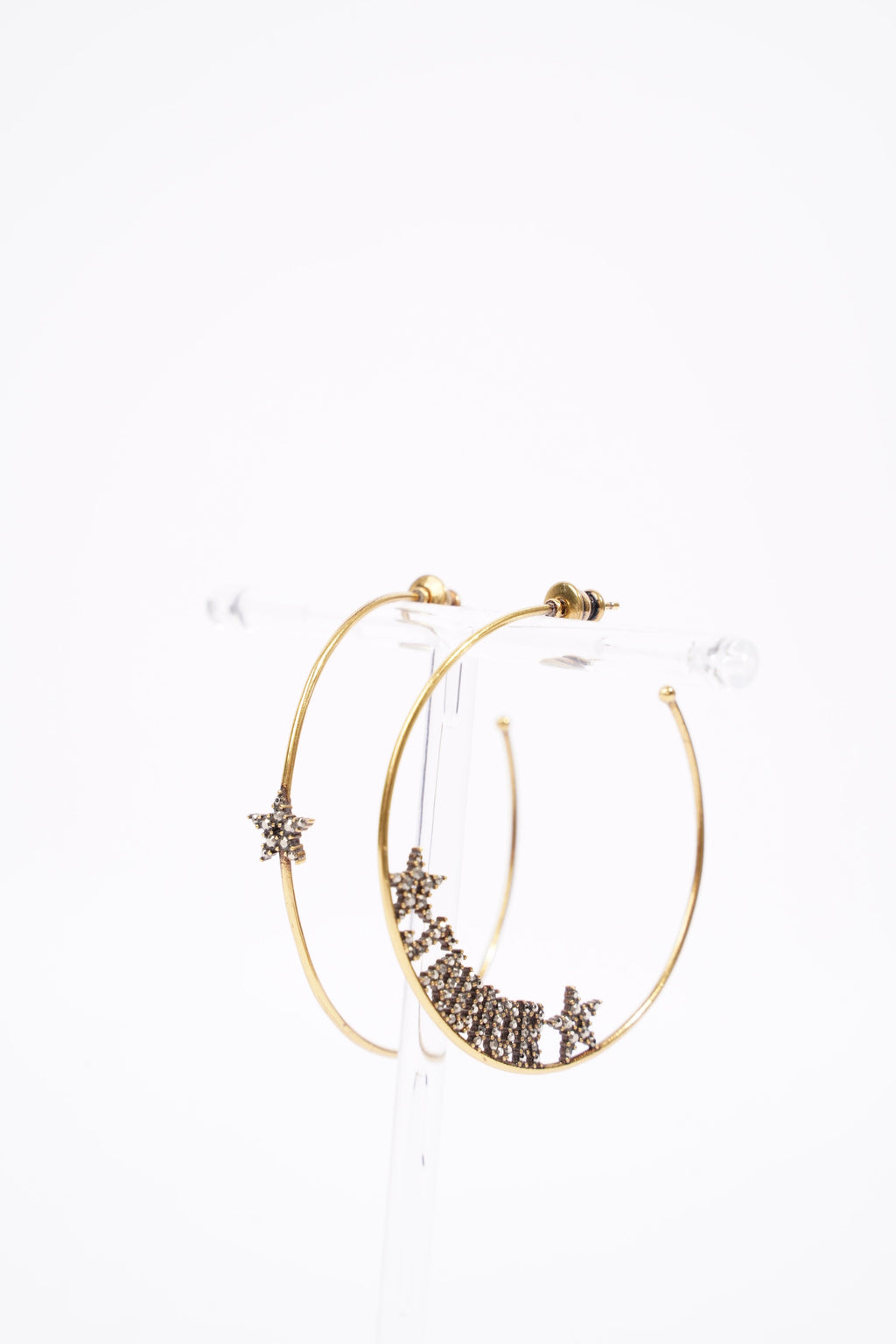 Christian Dior Womens J'Adior Hoops Golden Finish Brass