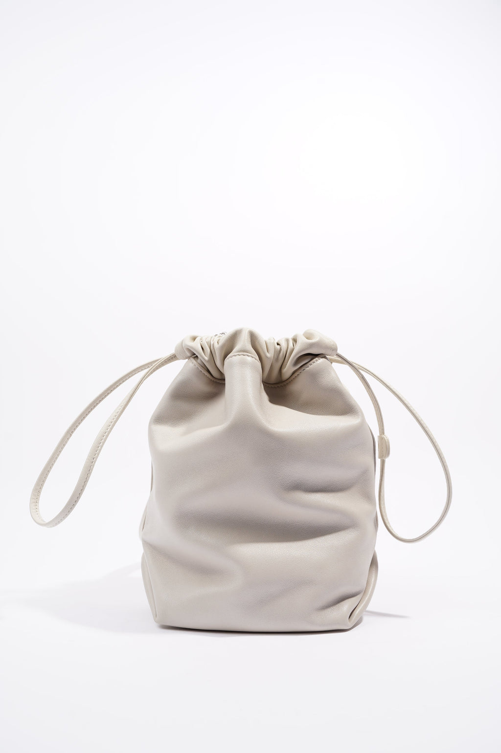 Saint Laurent Womens Teddy Leather Crossbody Beige