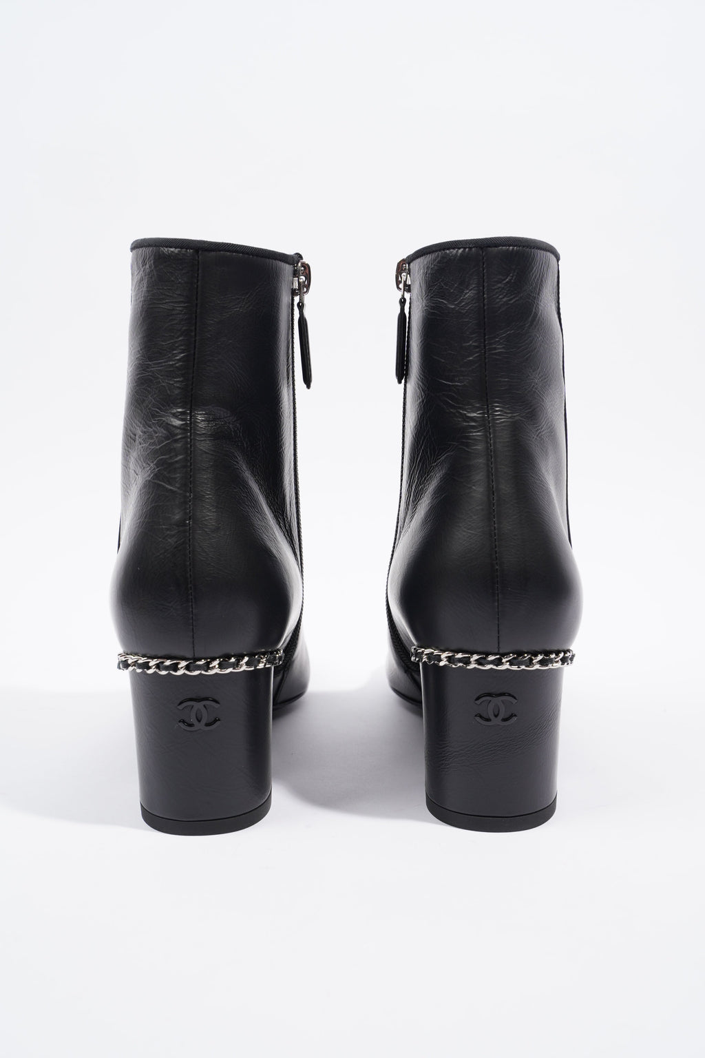 Chanel Leather Ankle Boot Black EU 38.5 / UK 5.5