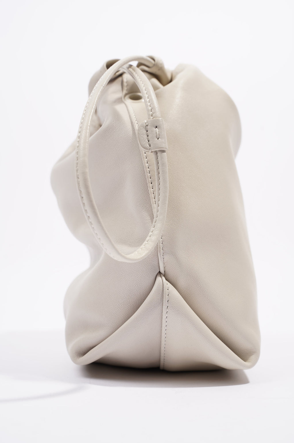 Saint Laurent Womens Teddy Leather Crossbody Beige