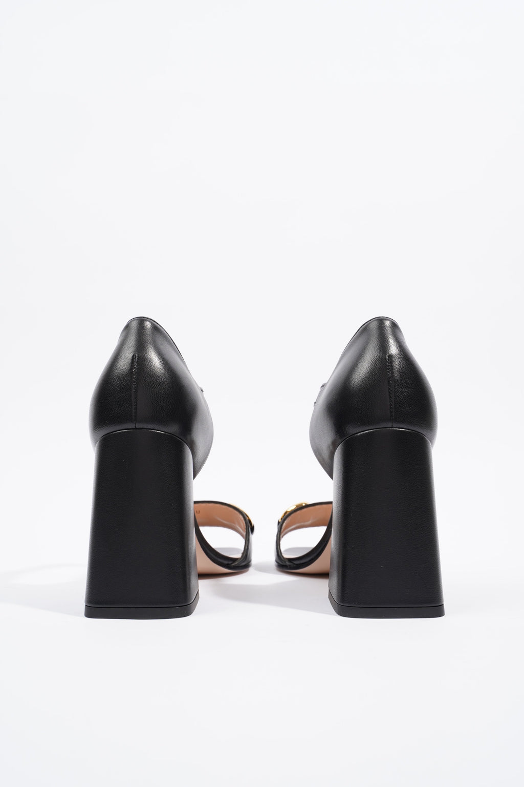 Gucci Womens Sandal With Horsebit Black / Gold EU 37.5 / UK 4.5