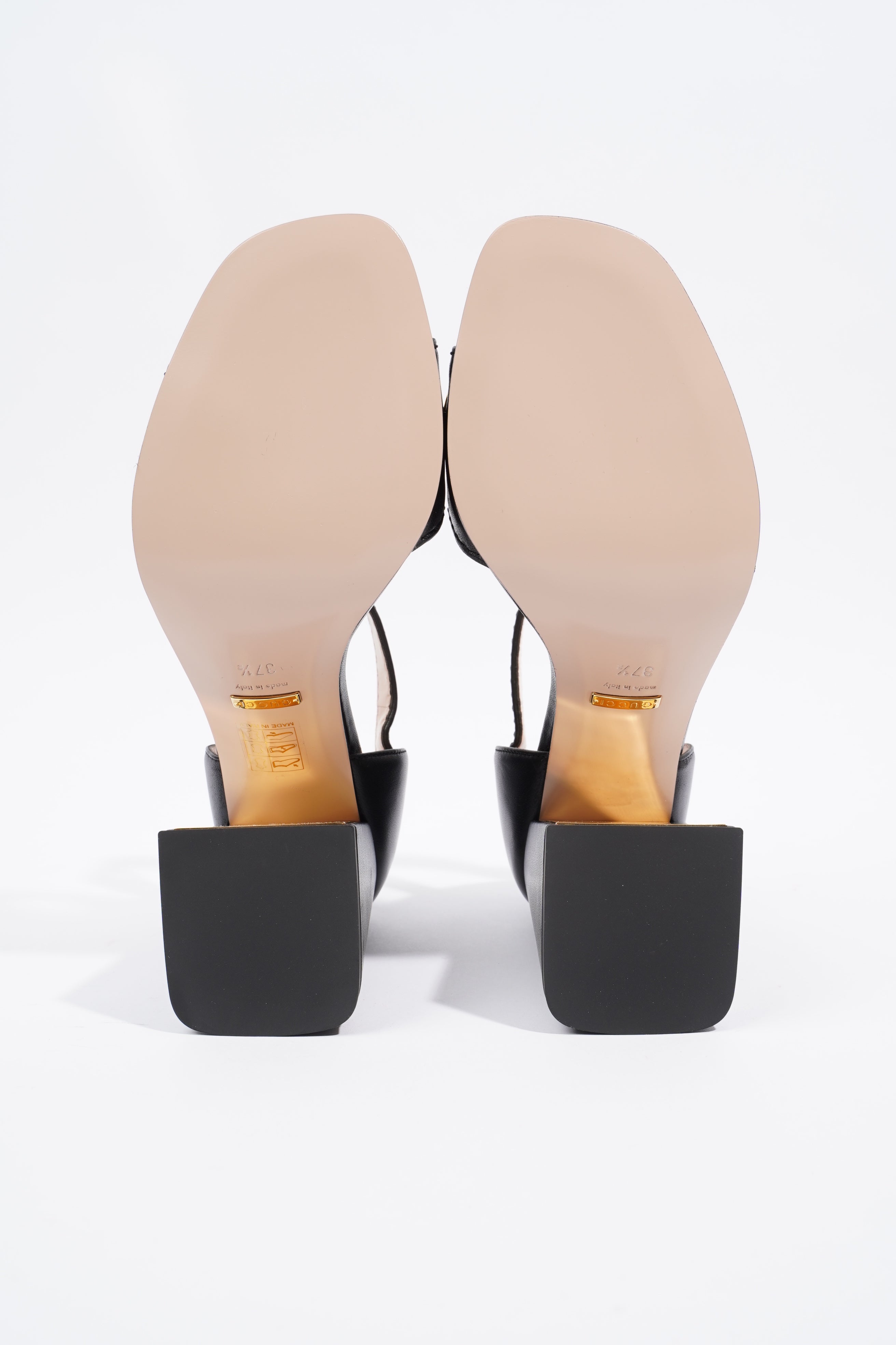 Gucci Womens Sandal With Horsebit Black / Gold EU 37.5 / UK 4.5