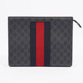 Gucci GG Supreme Pouch Black Canvas One Size