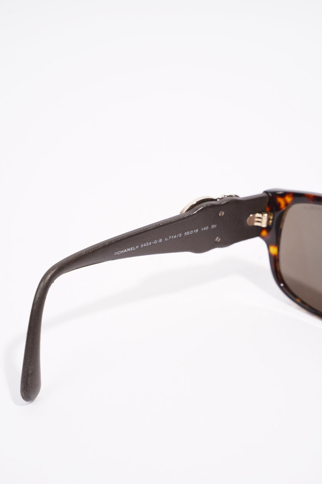 Chanel Womens CC Rectangular Sunglasses Brown Acetate 140