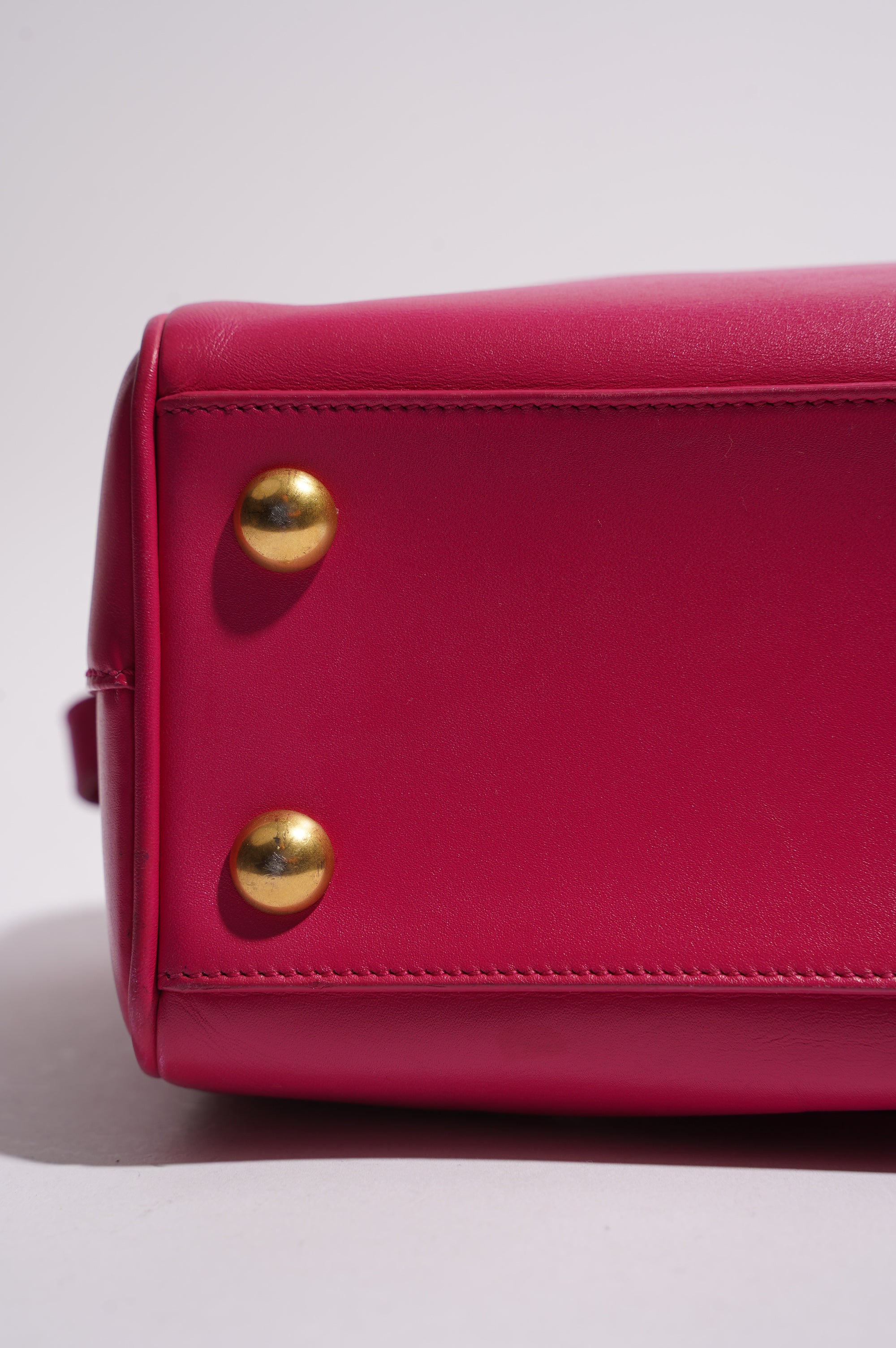 Saint Laurent Womens Duffle Bag Pink Leather Baby