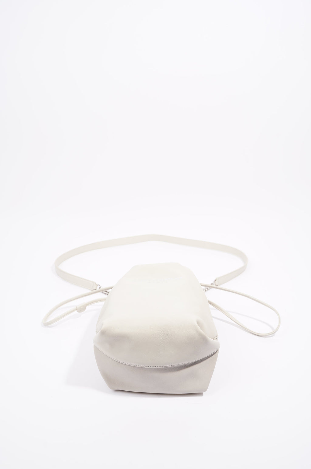 Saint Laurent Womens Teddy Leather Crossbody Beige
