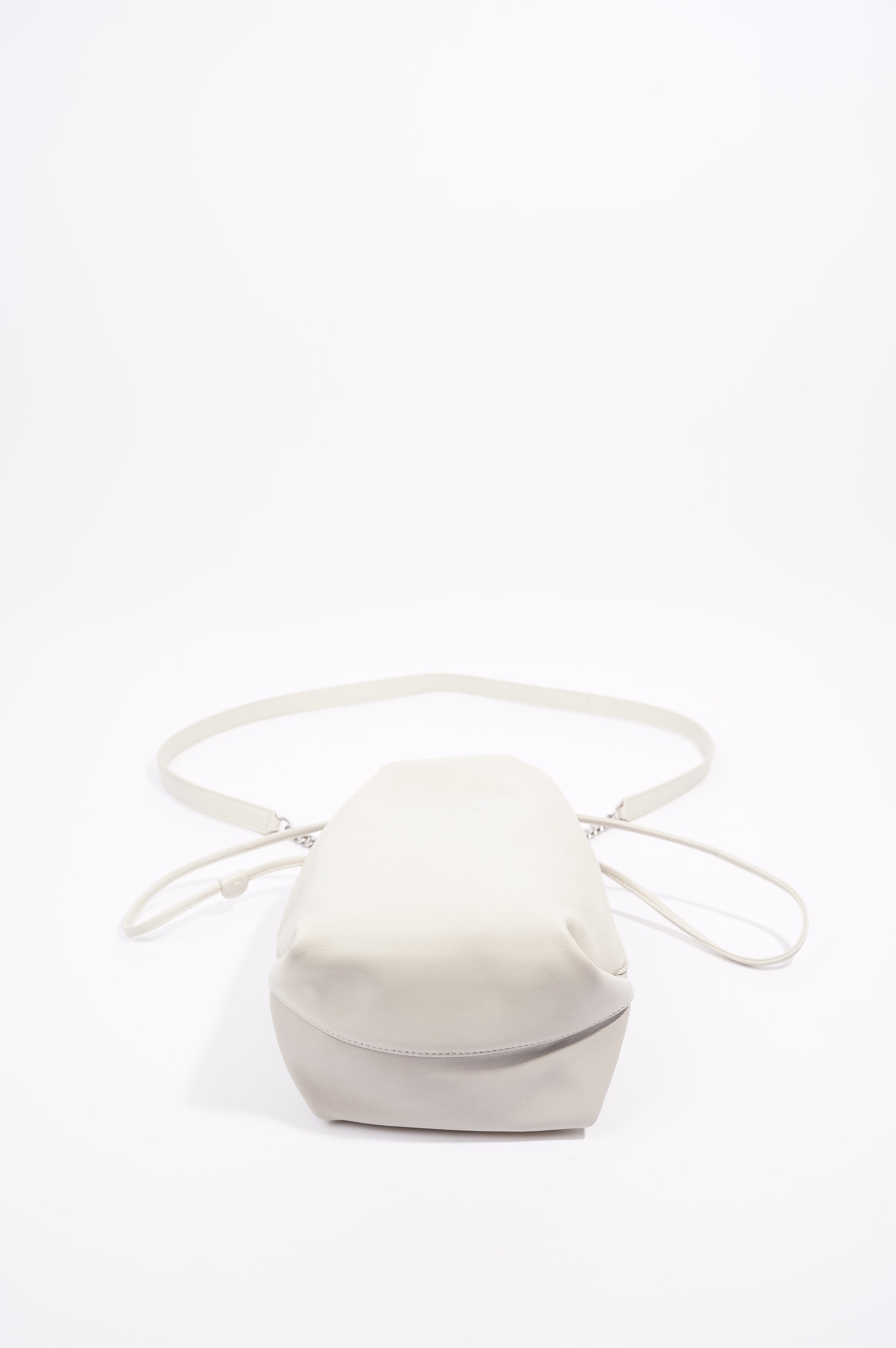 Saint Laurent Womens Teddy Leather Crossbody Beige