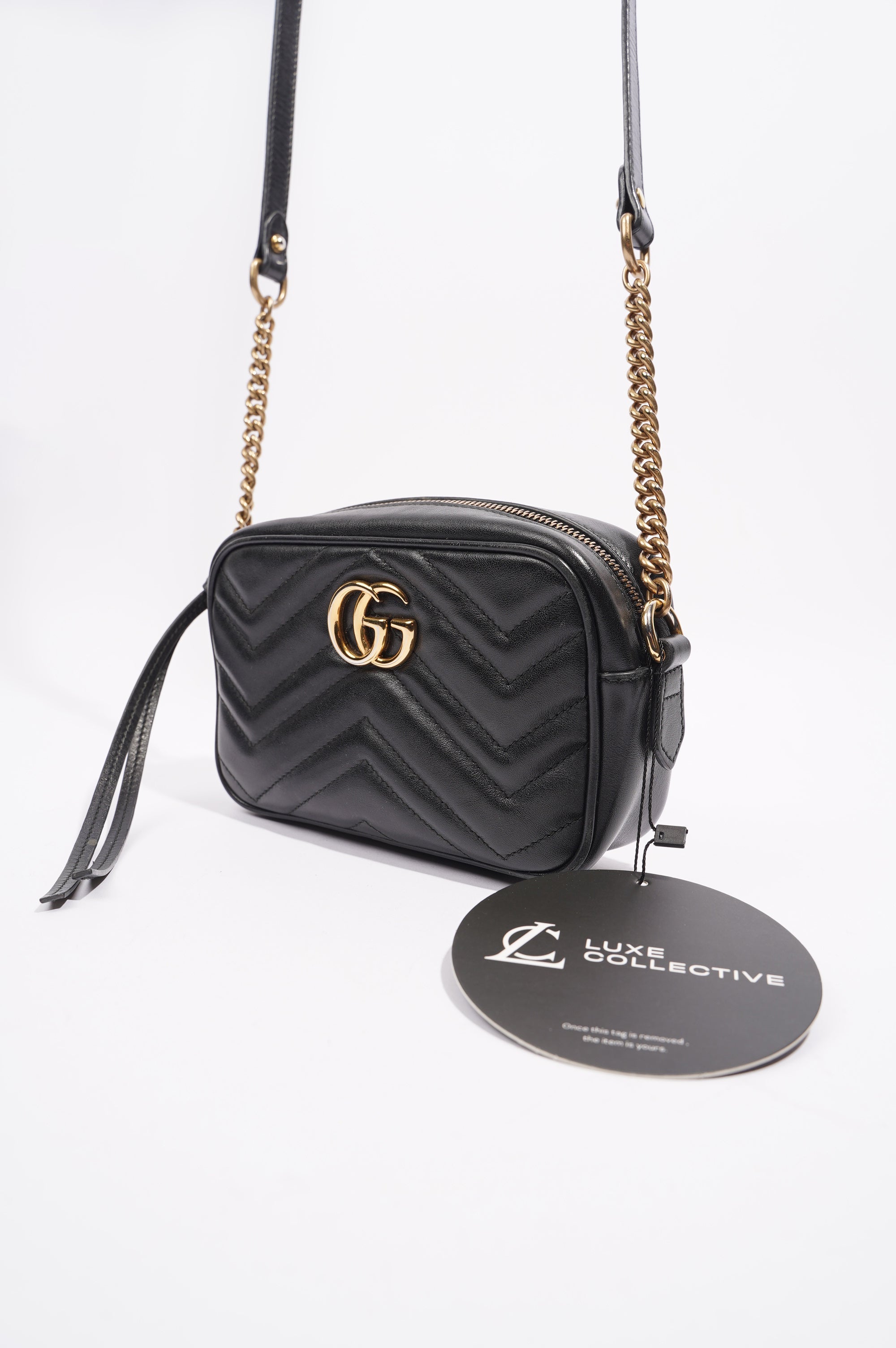 Gucci Womens GG Marmont Black Mini