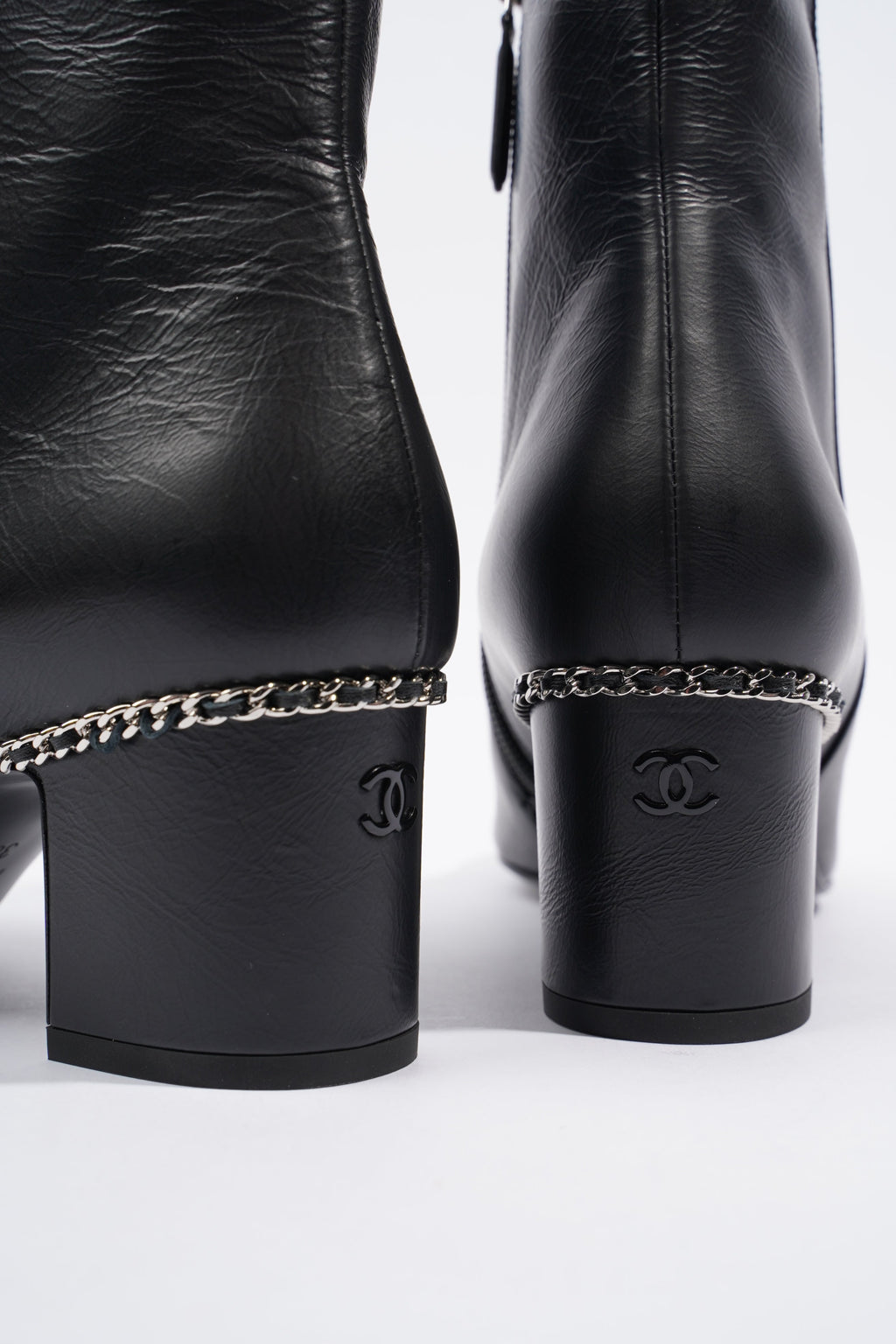 Chanel Leather Ankle Boot Black EU 38.5 / UK 5.5