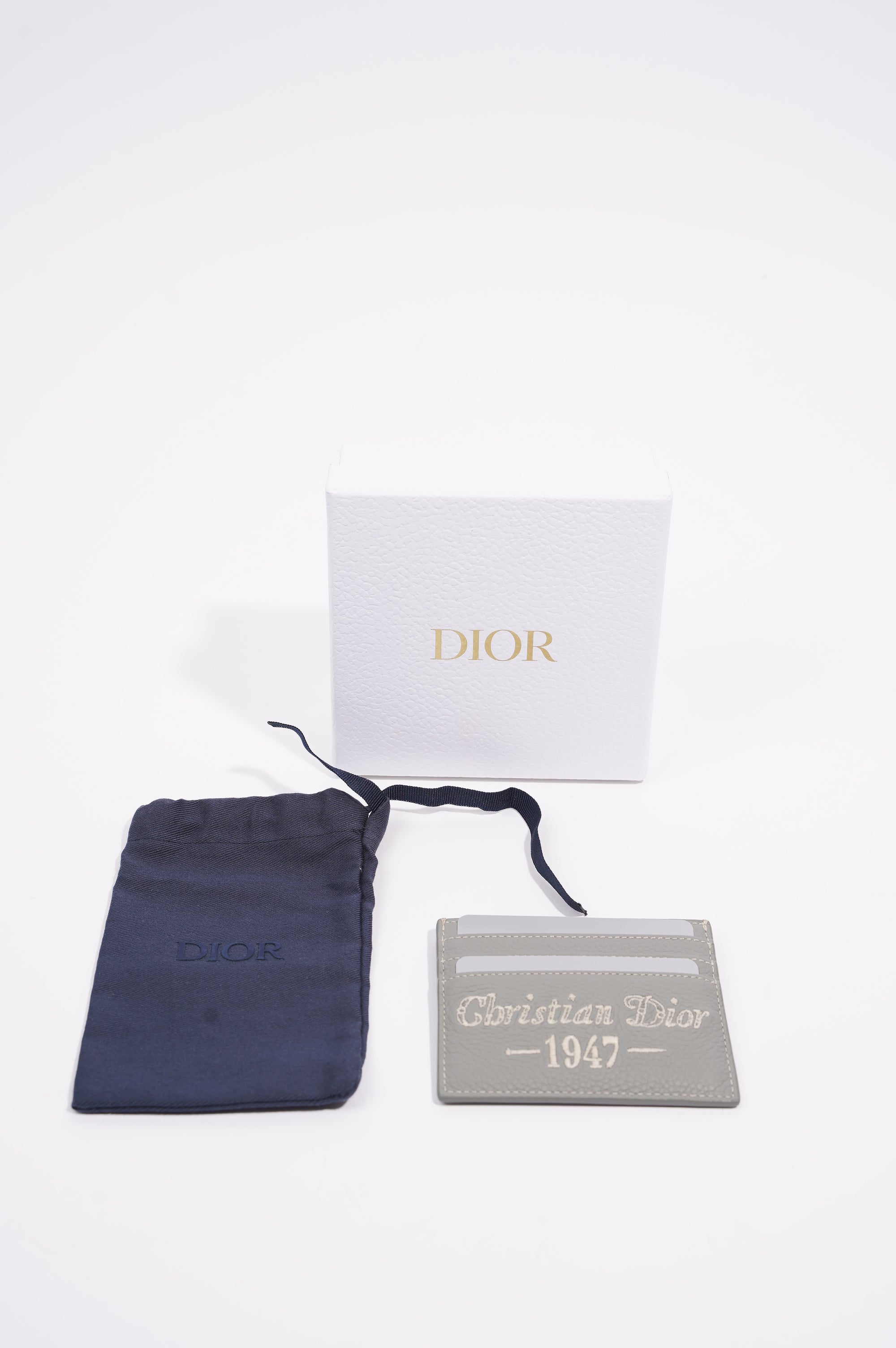 Christian Dior Womens Card Holder Grey