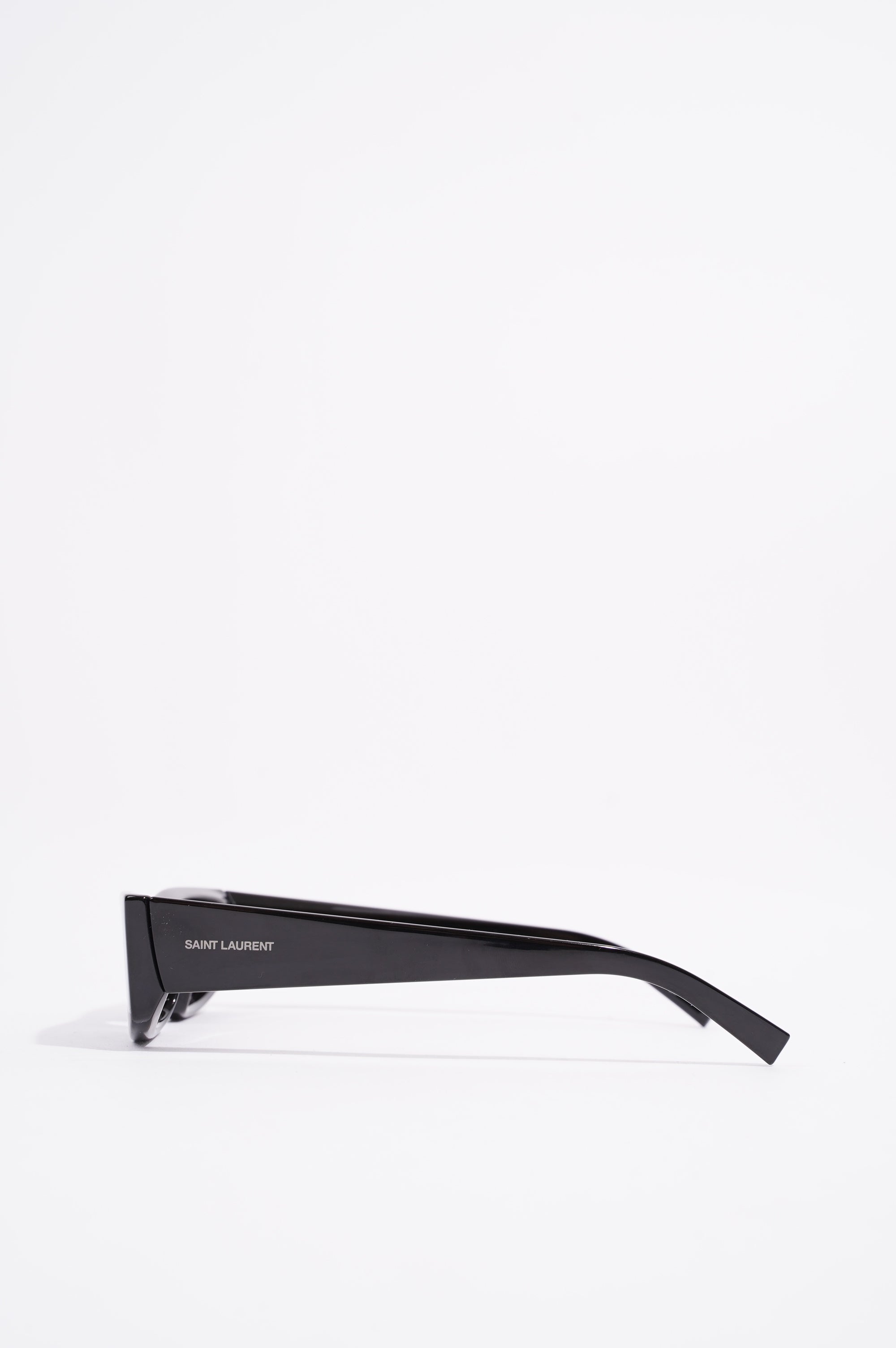 Saint Laurent Womens Rectangular Sunglasses Black Acetate 145