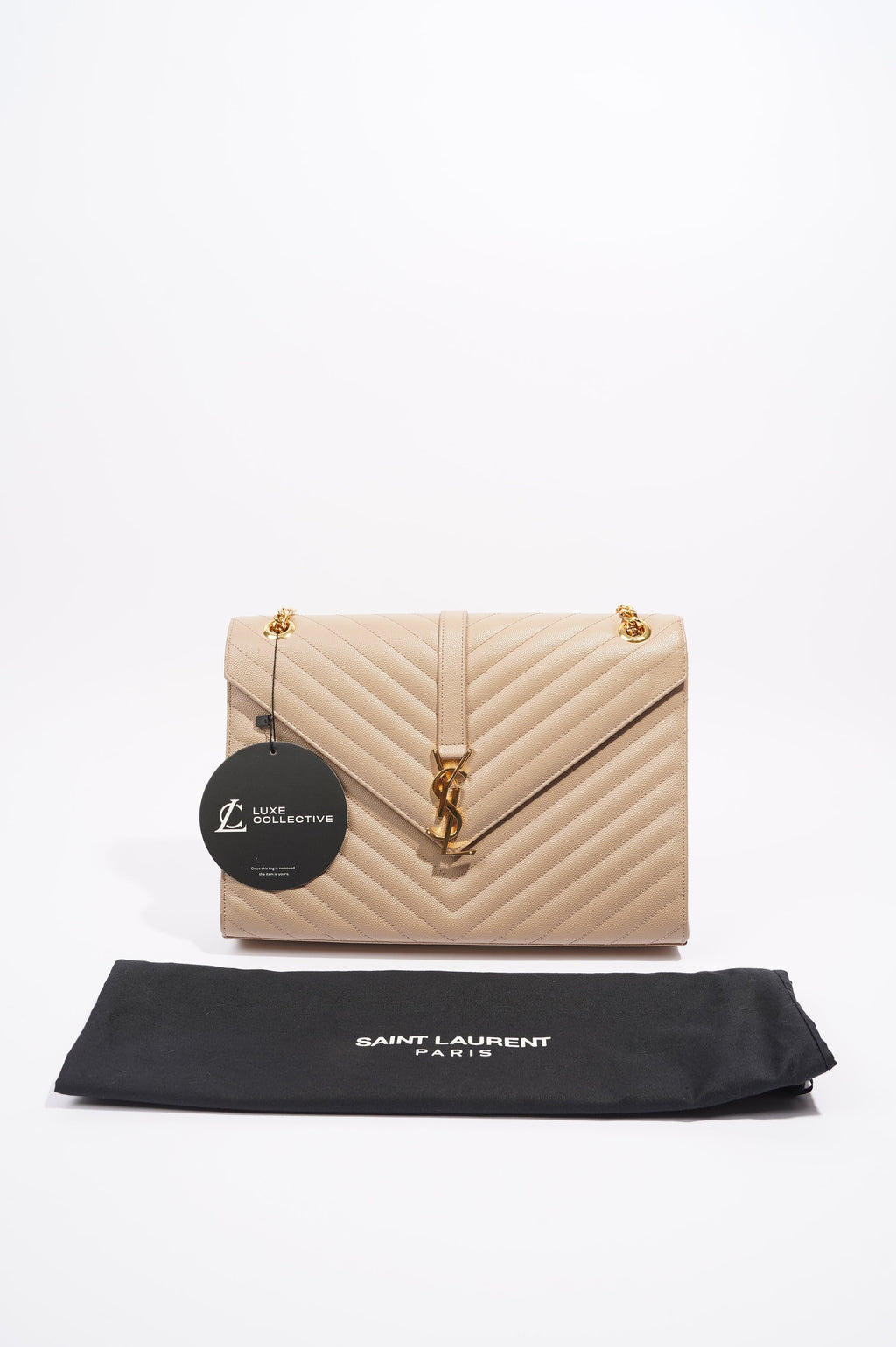 Saint Laurent Envelope Bag Nude Leather Medium
