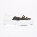Fendi Womens Force Sneaker White / Monogram EU 38 / UK 5