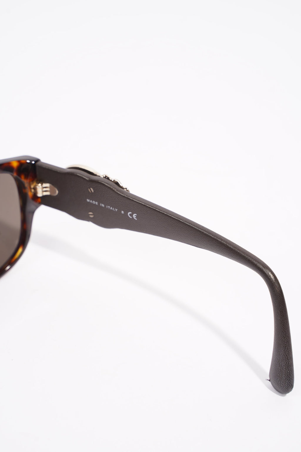 Chanel Womens CC Rectangular Sunglasses Brown Acetate 140