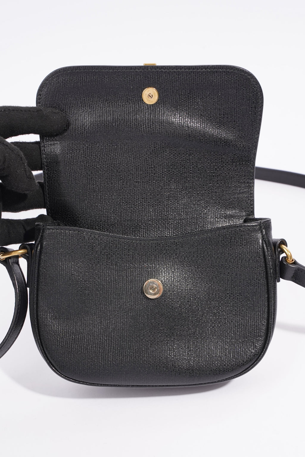 Saint Laurent Chyc Crossbody Bag Black Leather