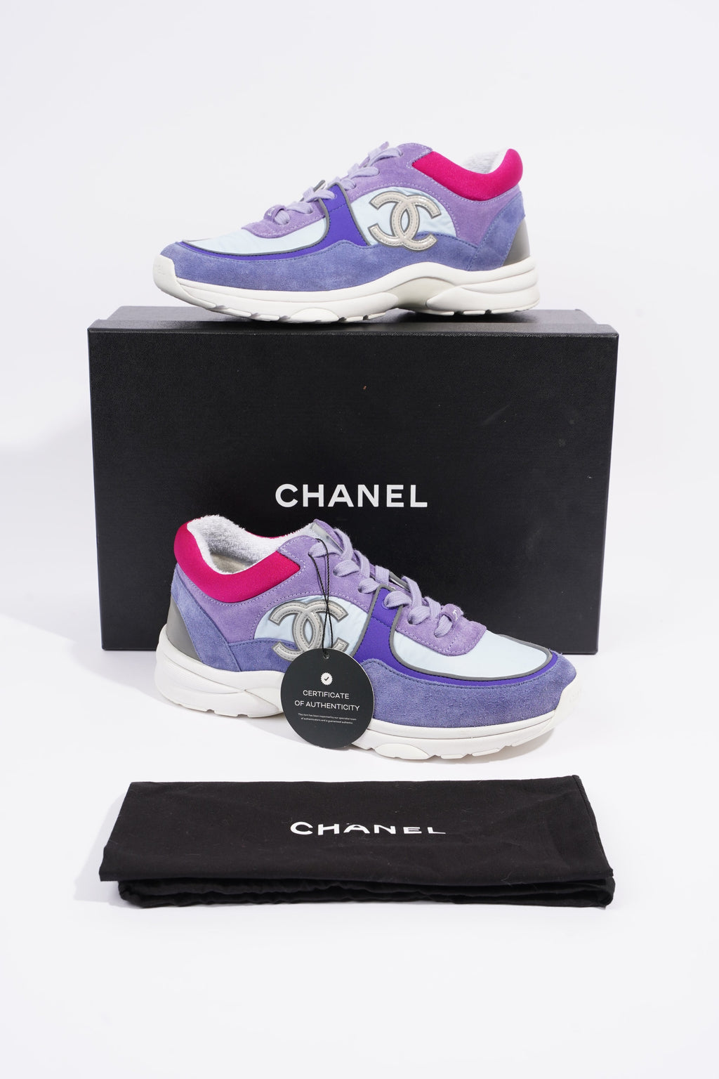 Chanel Womens CC Logo Trainer Purple / Pink EU 39 / UK 6